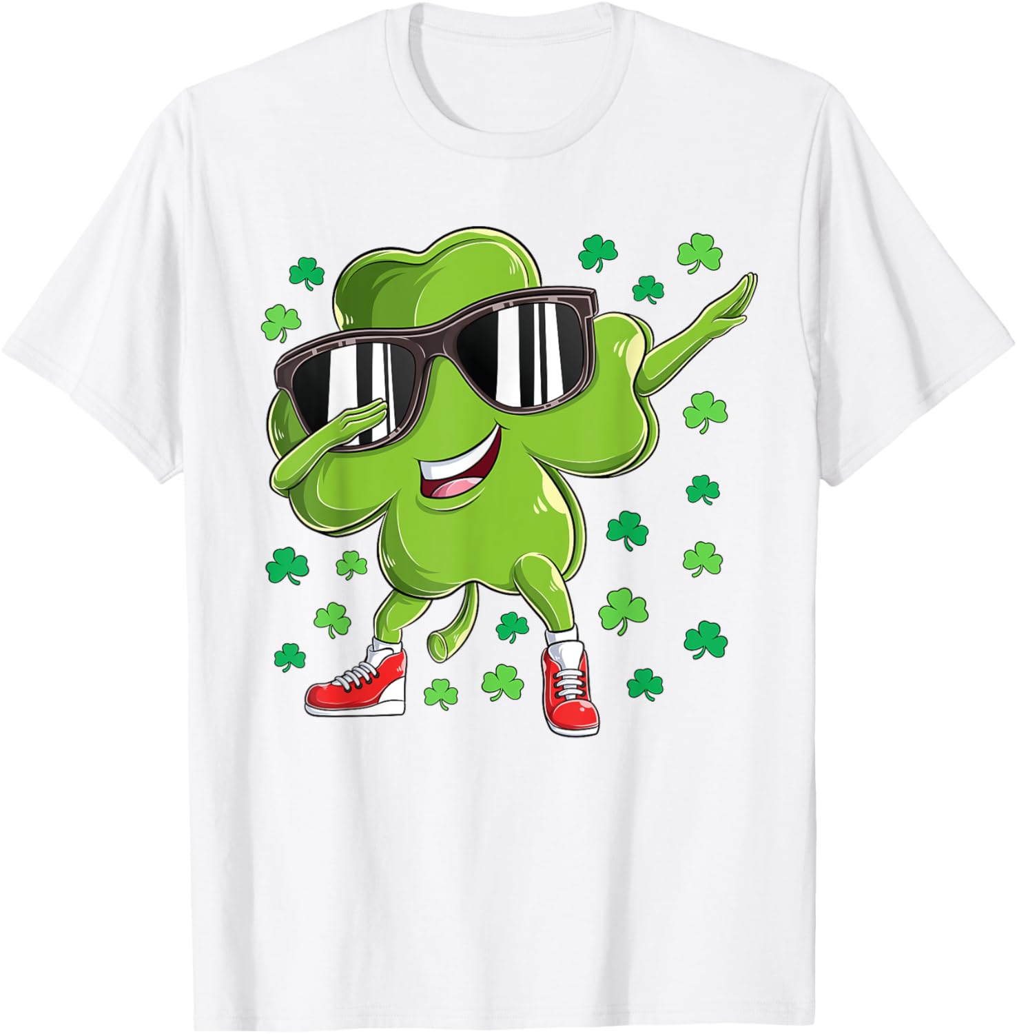 Funny Dabbing Clover T-Shirt for Kids - Perfect for St Patrick's Day - 3