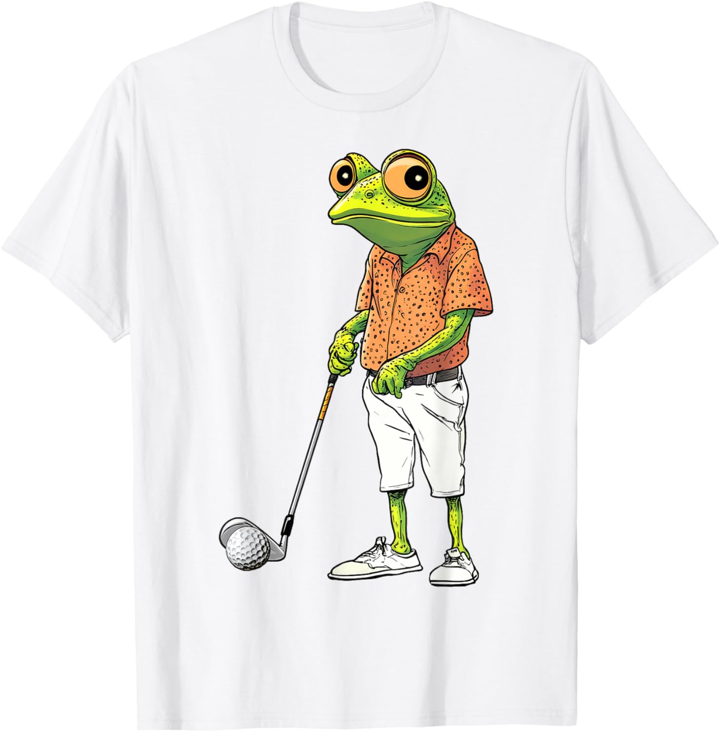 Cute Frog Golf Player T-Shirt for Golf Lovers and Animal Fans - 16