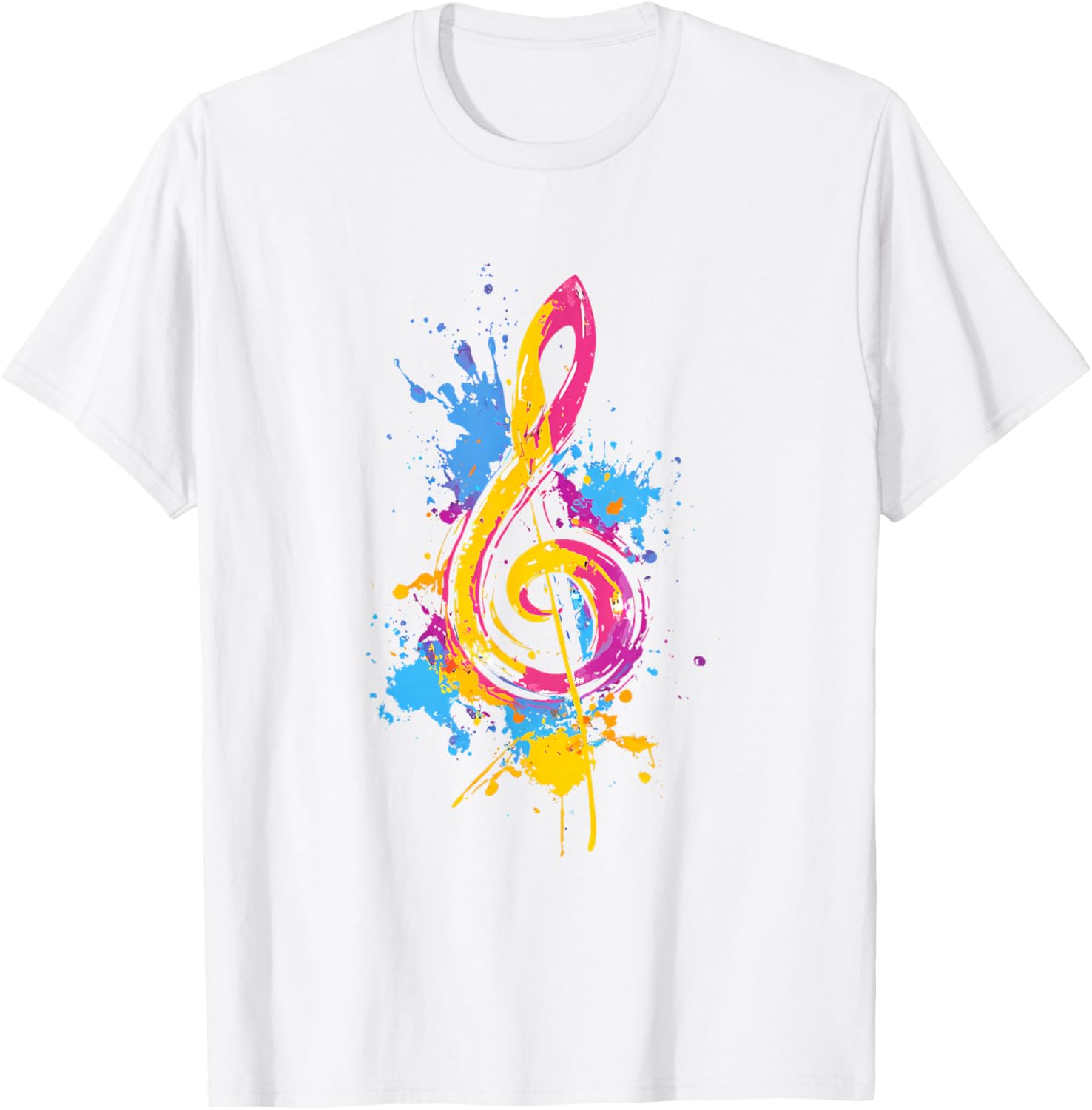 Colorful Treble Clef T-Shirt for Music Lovers - Fun Musical Tee - 22