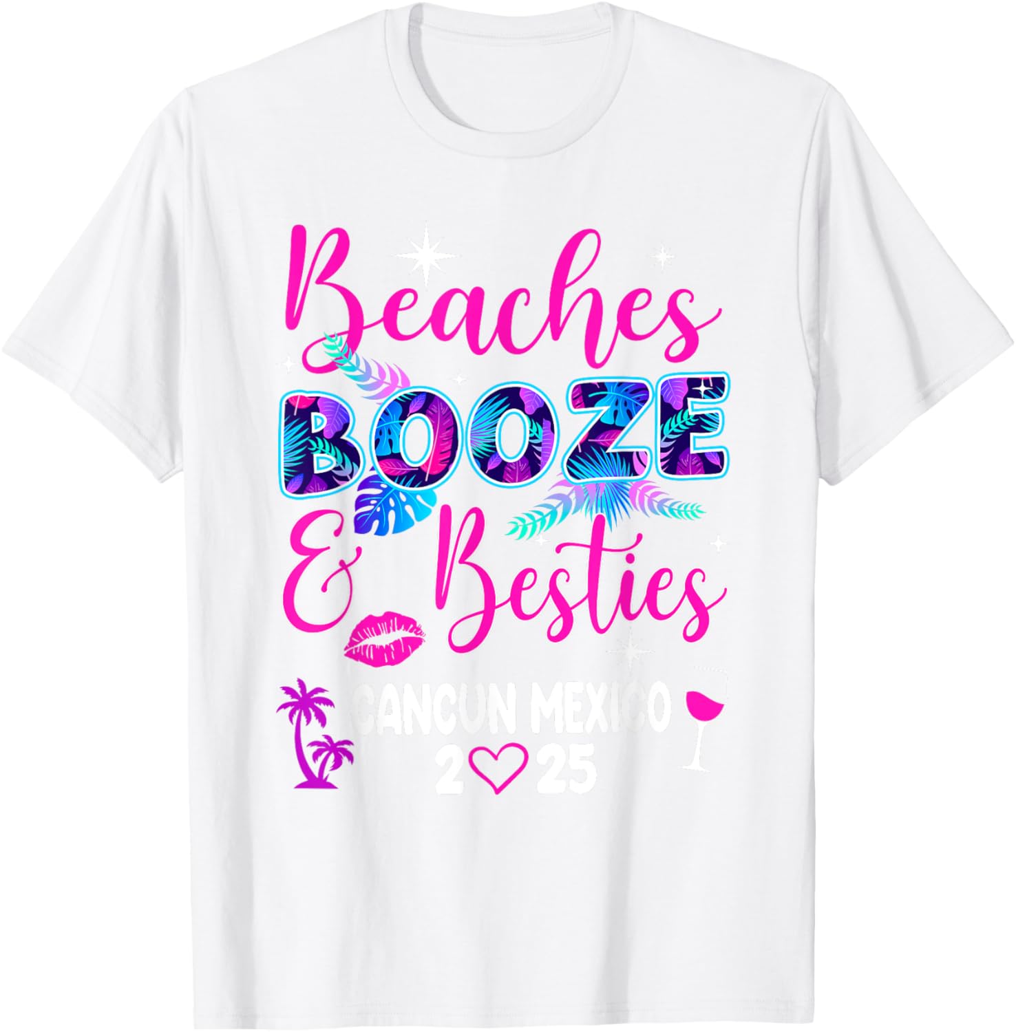 Girls Trip Weekend Cancun T-Shirt for Beaches, Booze, and Besties 2025 - 6