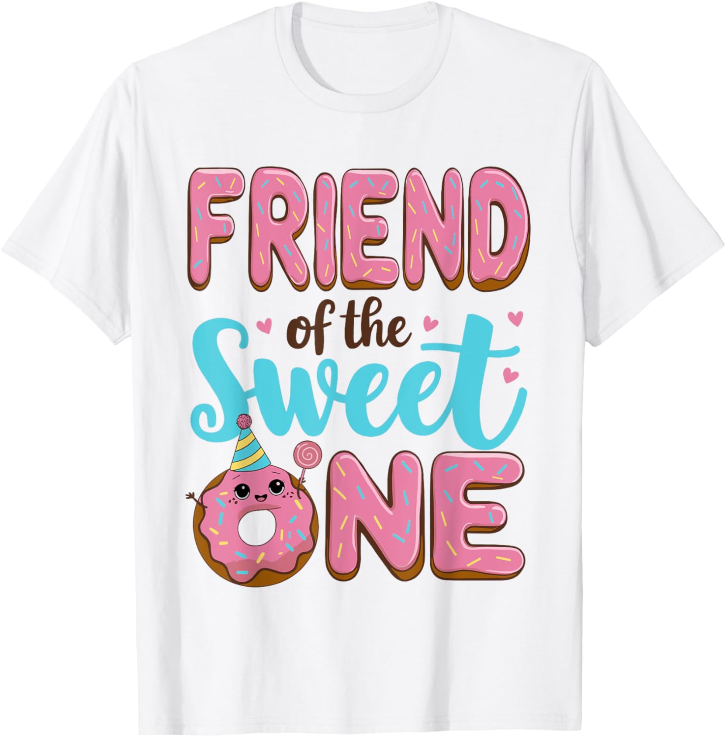 Cute Donut Friend T-Shirt for 1st Birthday Girl Celebrations - 4