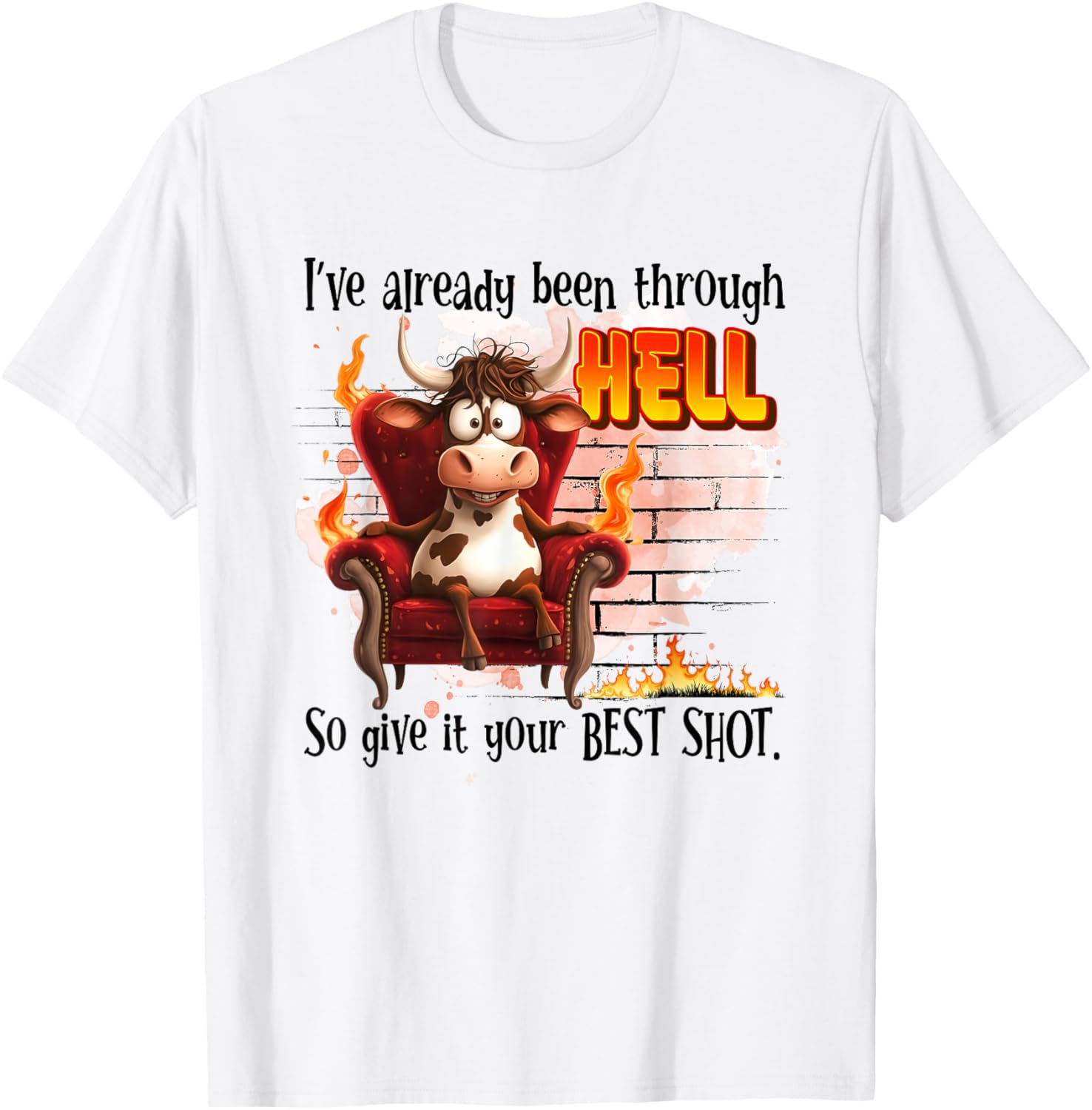 Cow I’ve Already Been Through Hell T-Shirt for Fun and Comfort - 4