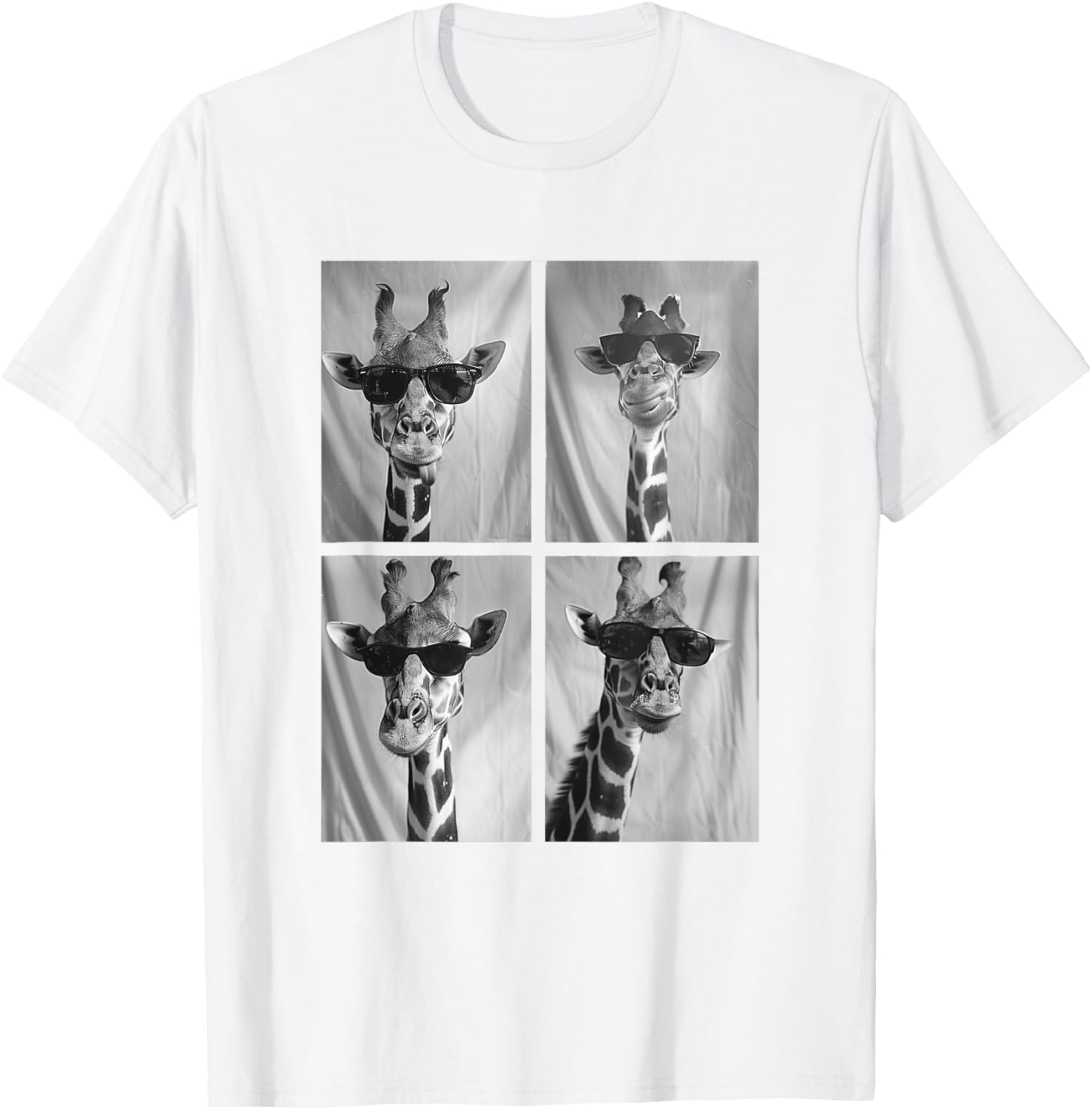 Cute Giraffe in Sunglasses Cool African Hipster T-Shirt for Animal Lovers - 23