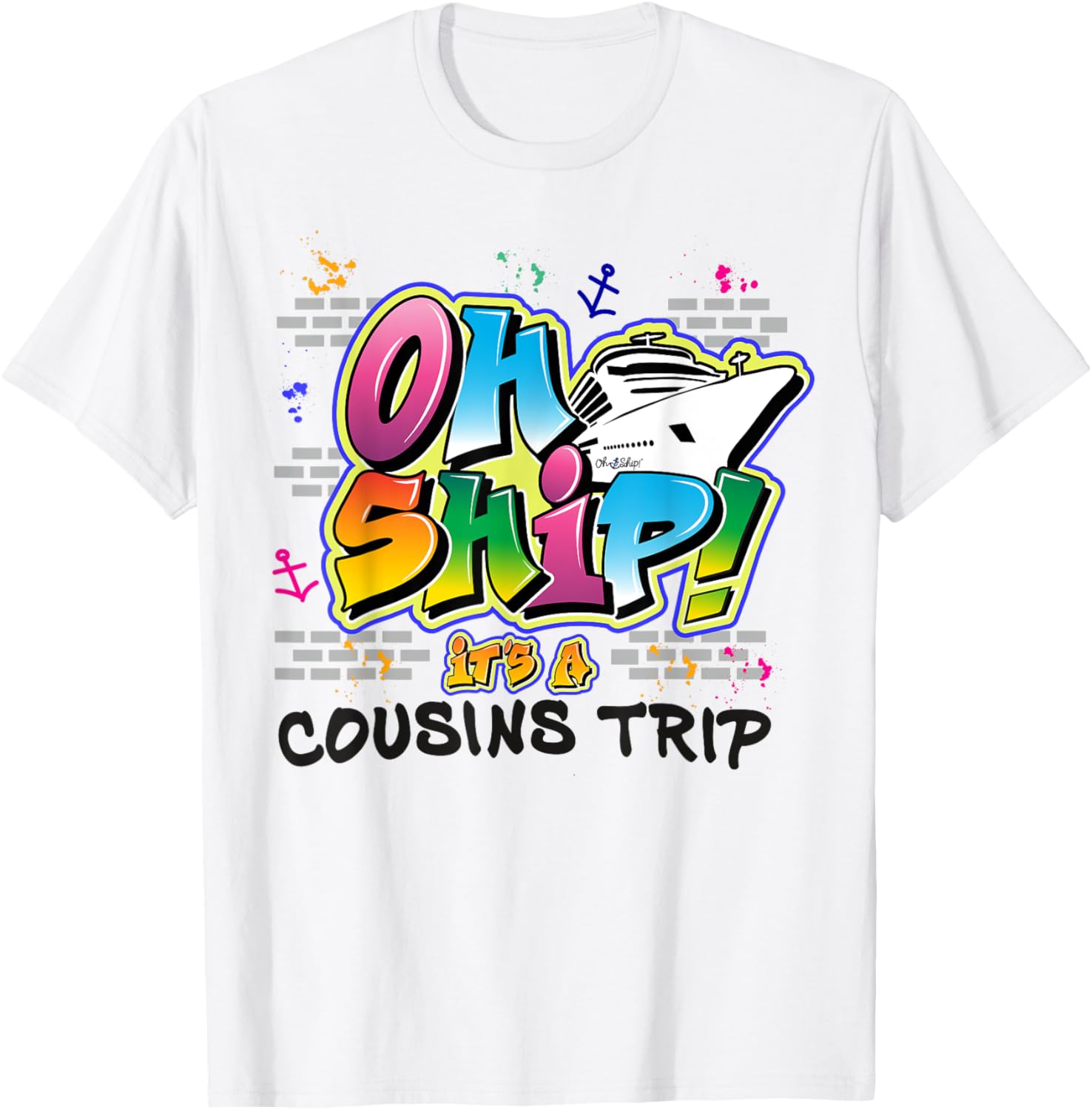 Cousins Cruise Graffiti Airbrush Matching T-Shirt for Family Fun - 1