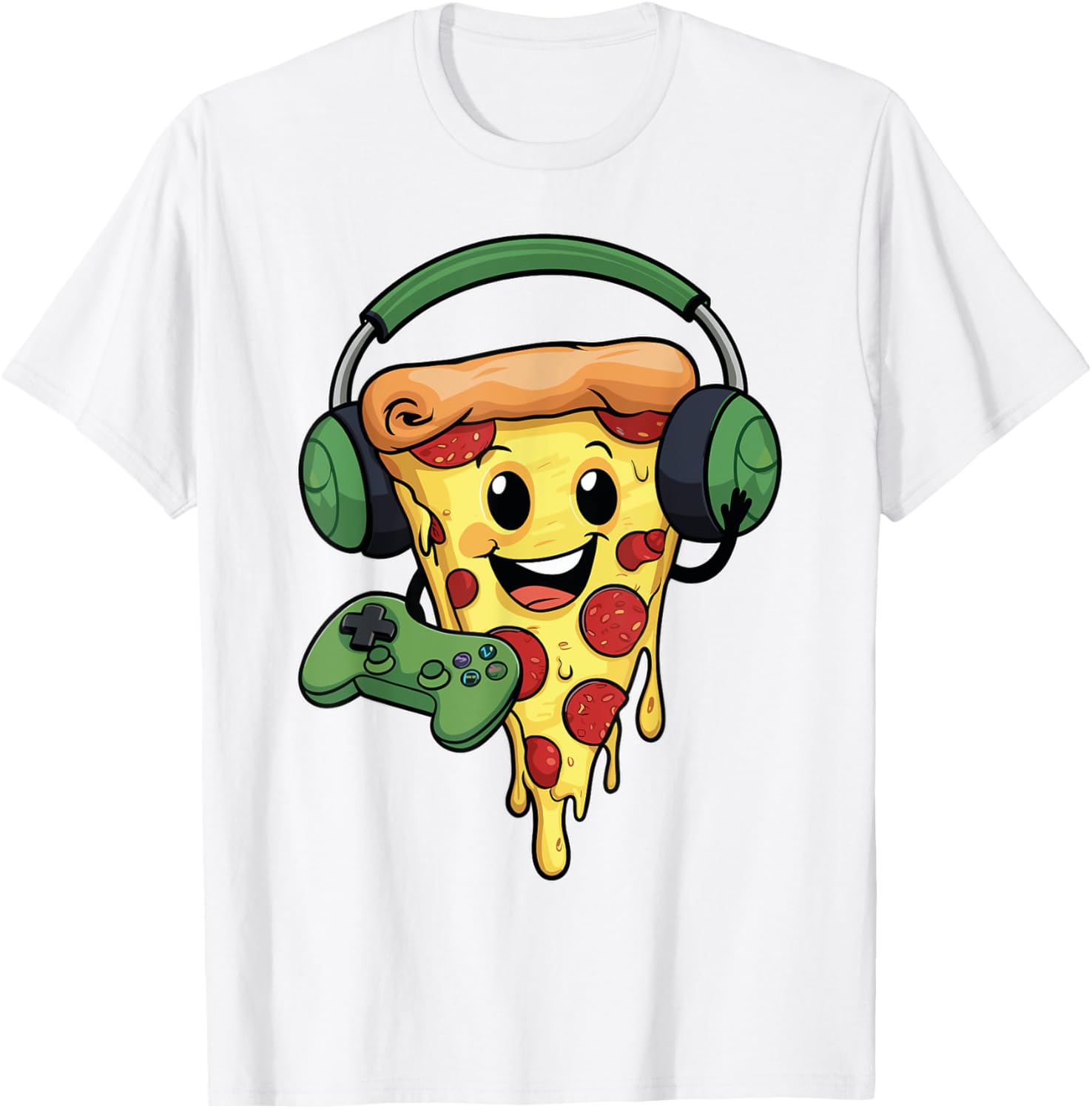 Funny Gamer Pizza Lovers T-Shirt for Video Game Enthusiasts - 16
