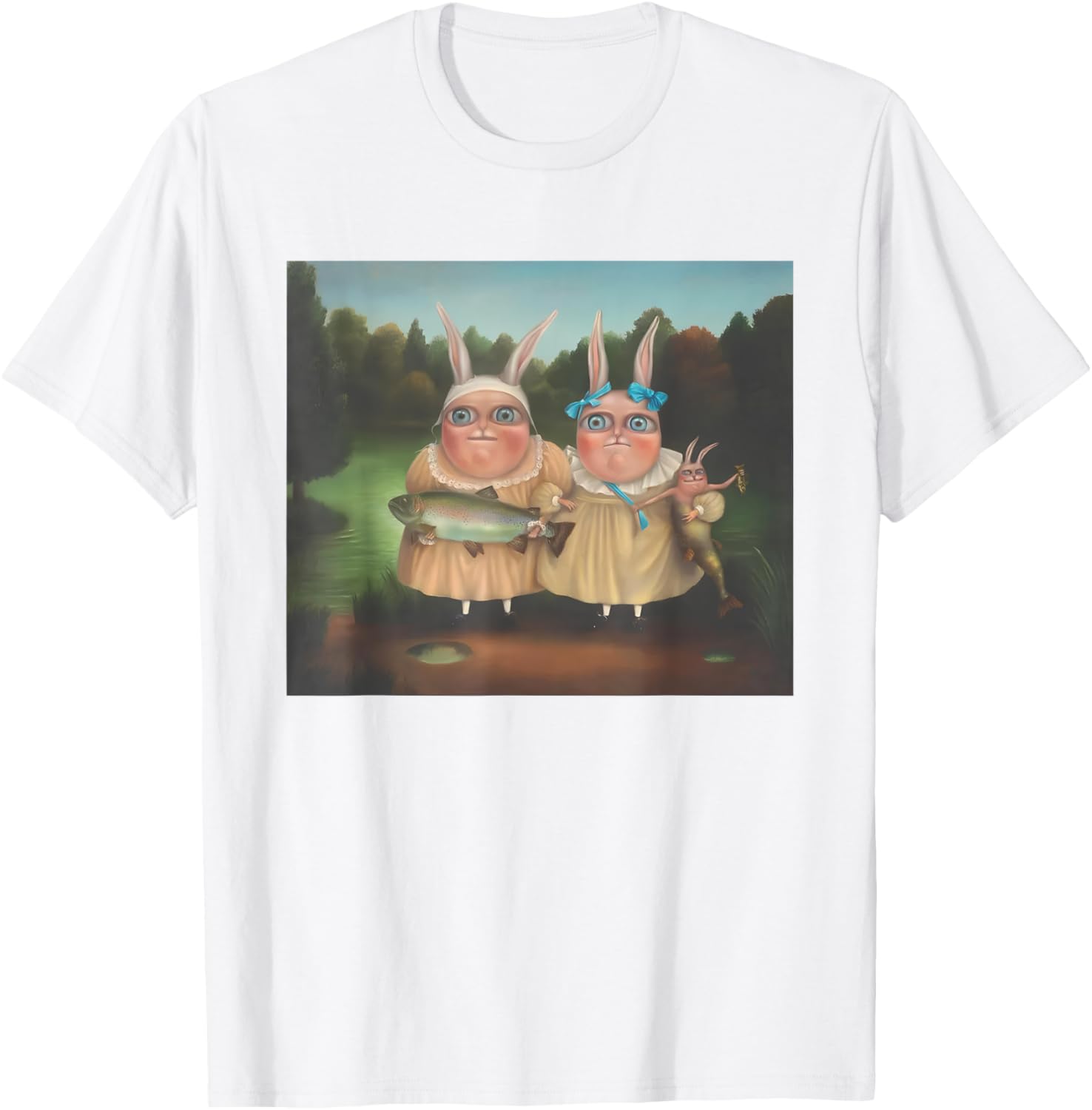 Cute Easter Bunny T-Shirt for Rabbit Lovers by Irena Aizen - 3