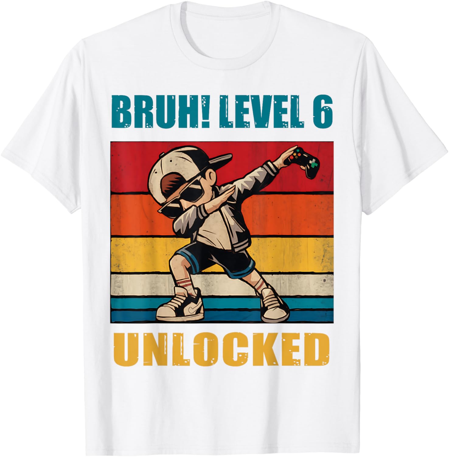 Cool Dabbing Gamer T-Shirt for 6 Year Old Birthday Celebration - 11