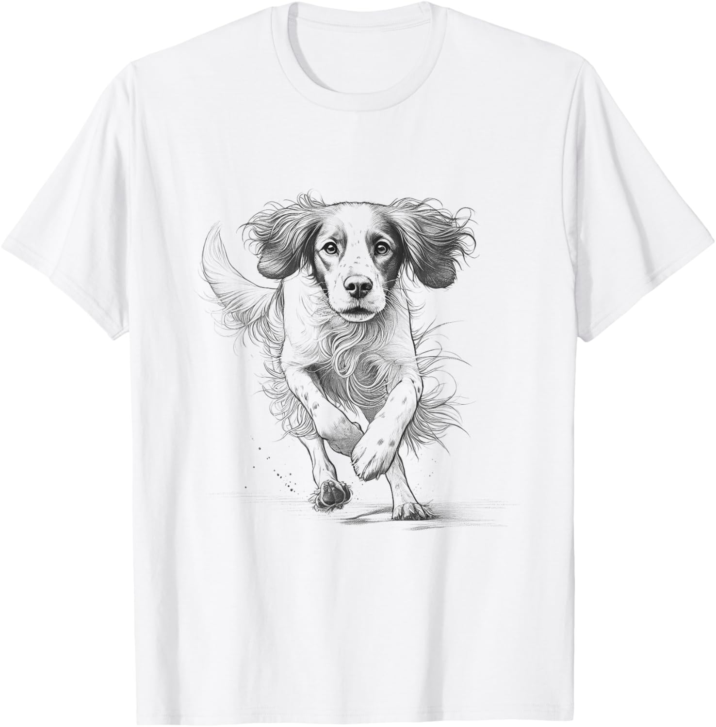 Brittany Spaniel Running T-Shirt for Dog Lovers - Unisex Design - 2