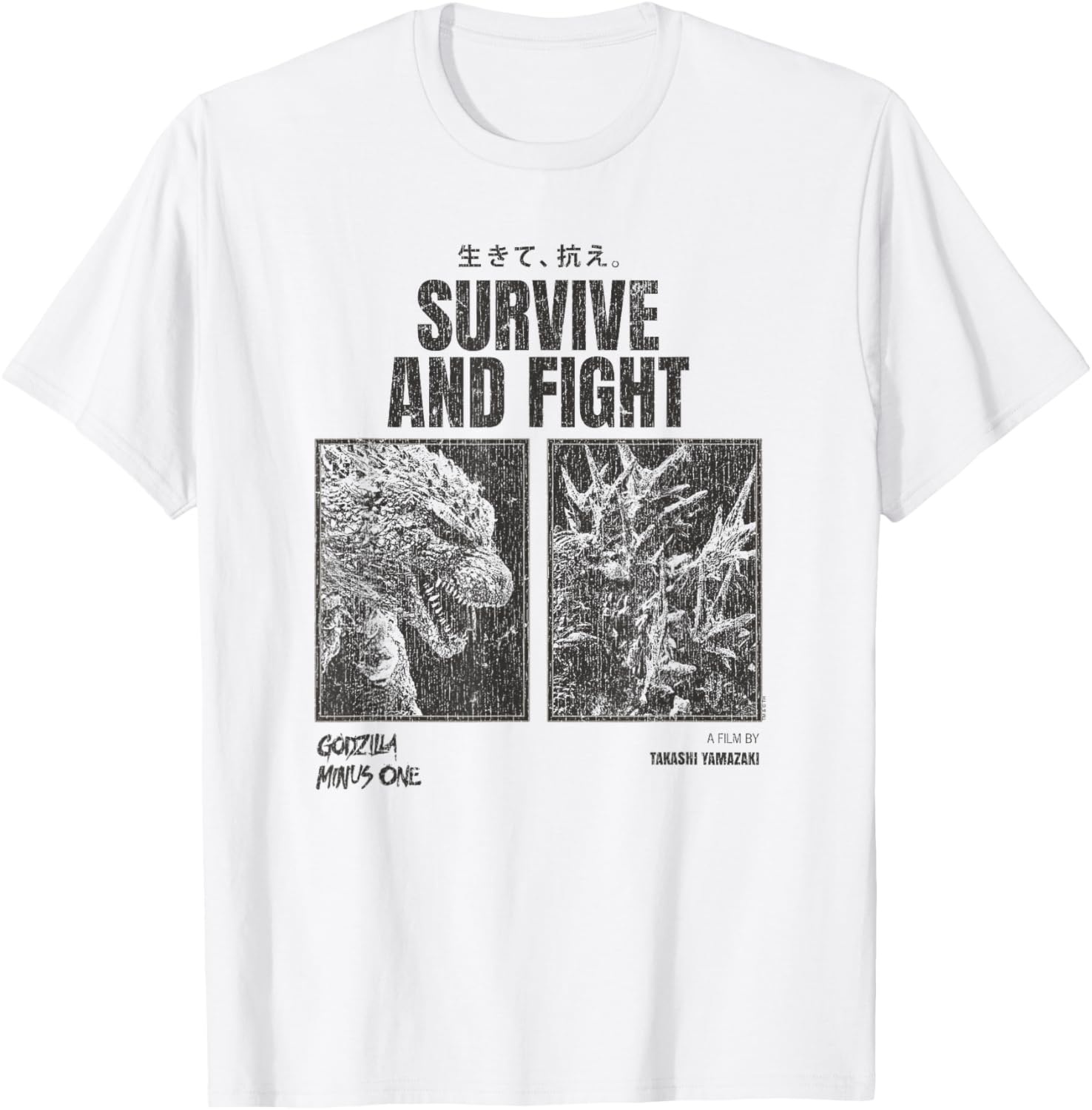 Godzilla Minus One Face Off T-Shirt for Fans of Epic Monster Battles - 3