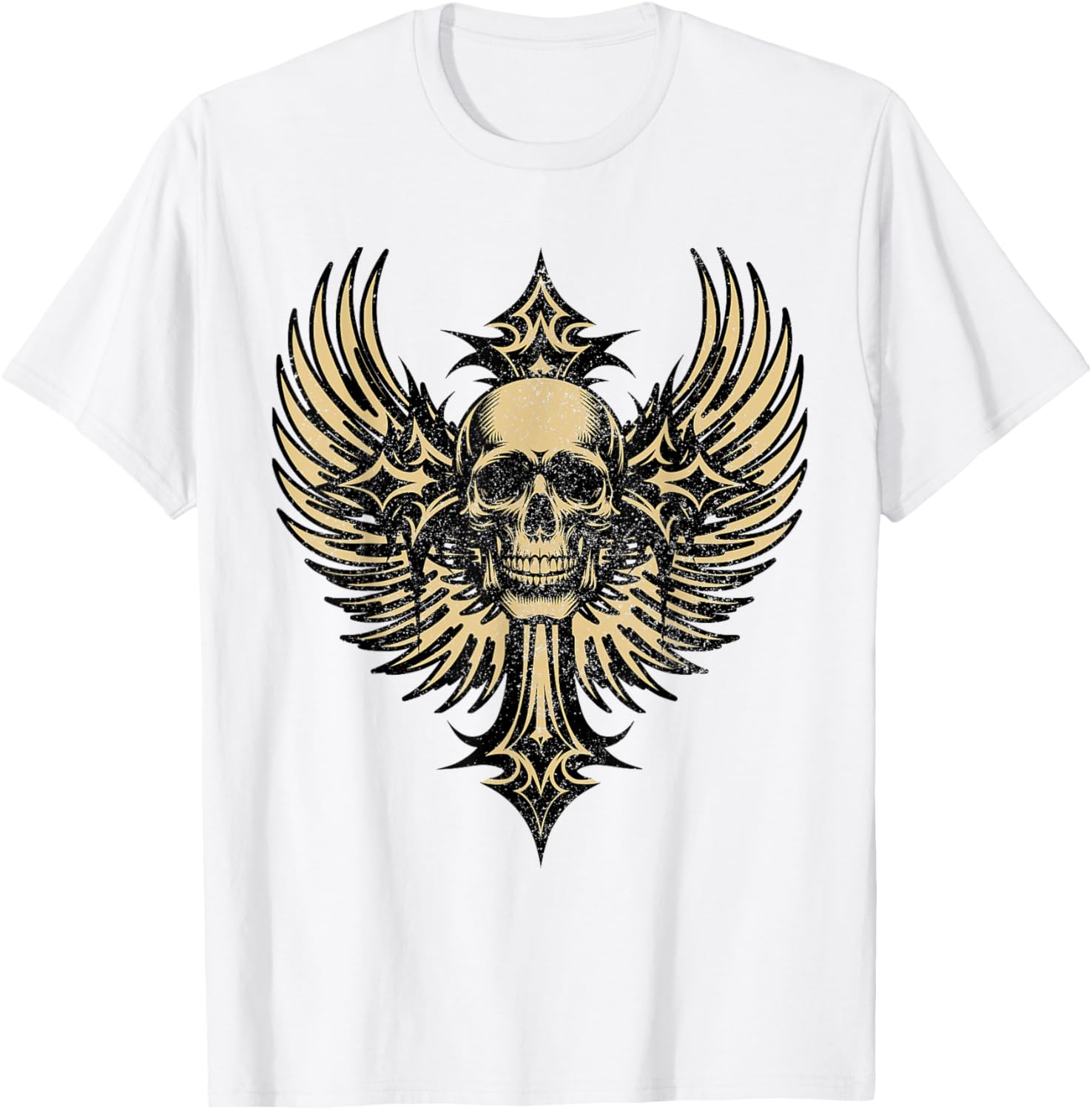 Grunge Skull Cross Gothic Aesthetic T-Shirt for Stylish Individuals - 7