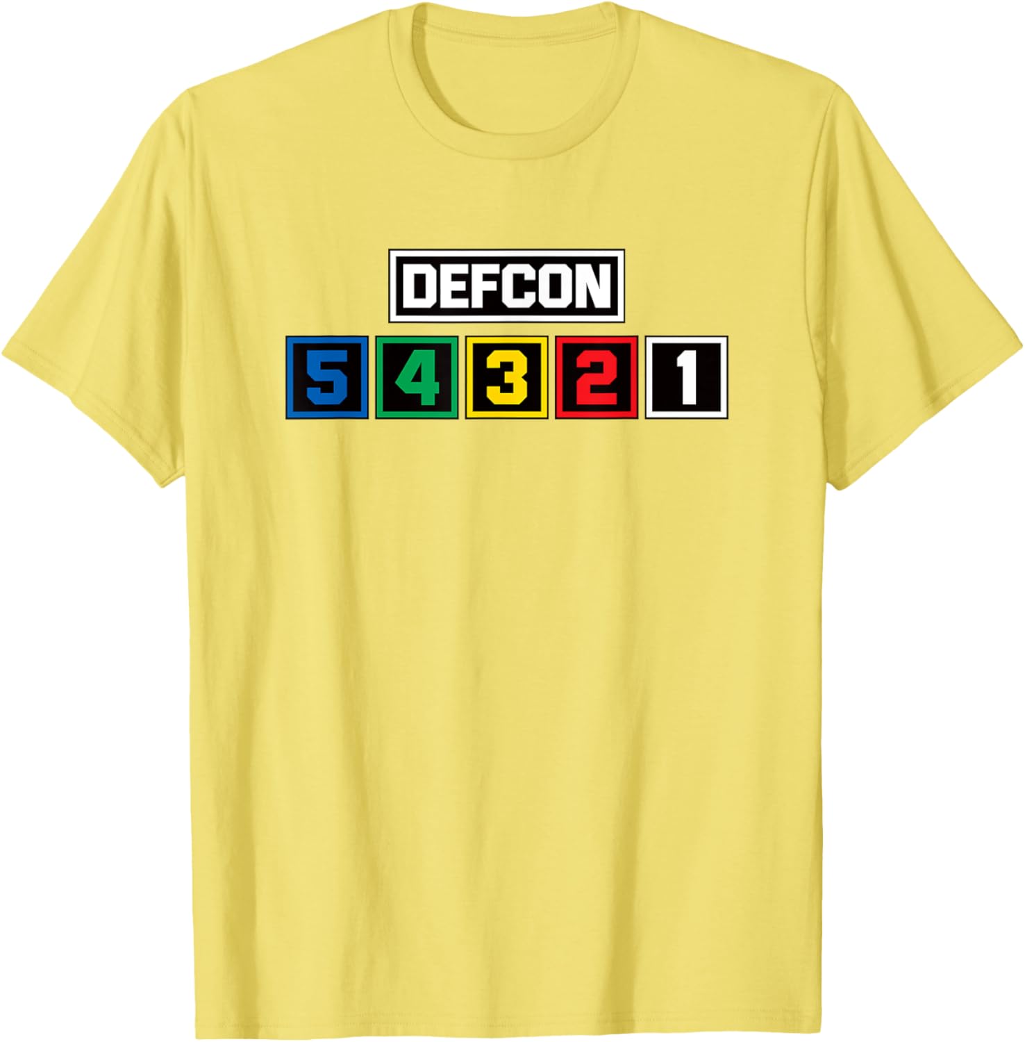 Defcon Alert T-Shirt US Defense Readiness Condition Light Meter Design - 6