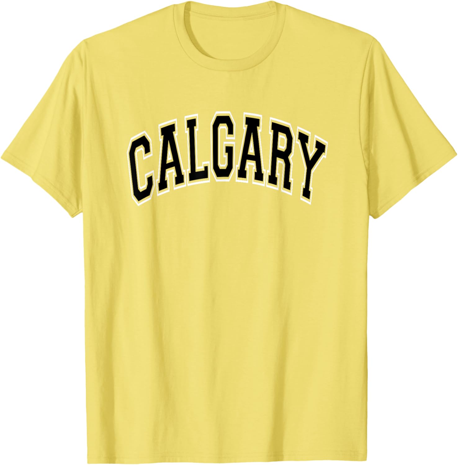 Calgary Arched Black Text T-Shirt Comfortable Casual Wear for Everyday Style - 27