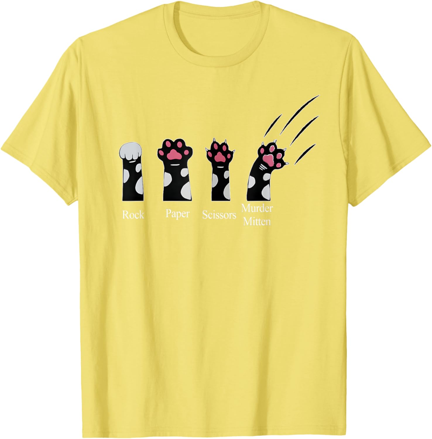 Cute Cats Rock Paper Scissors Murder Mittens Funny T-Shirt for Cat Lovers - 17