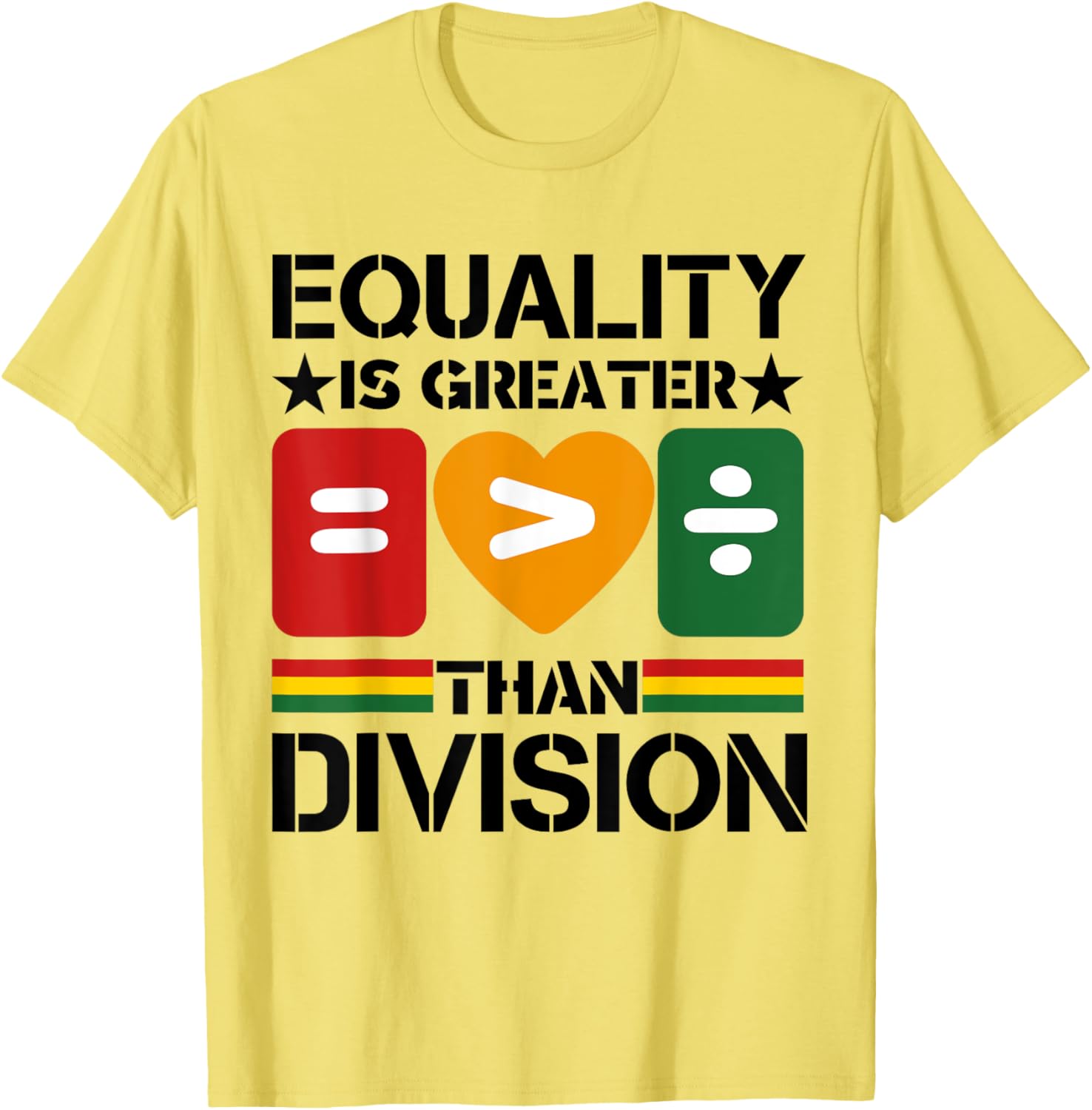 Equality Over Division Black History Month Math Pride T-Shirt - 7
