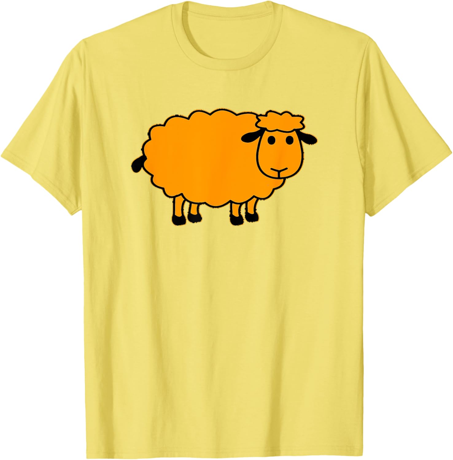 Cute Orange Sheep T-Shirt for Stylish Comfort in Clothing and Accessories - 19