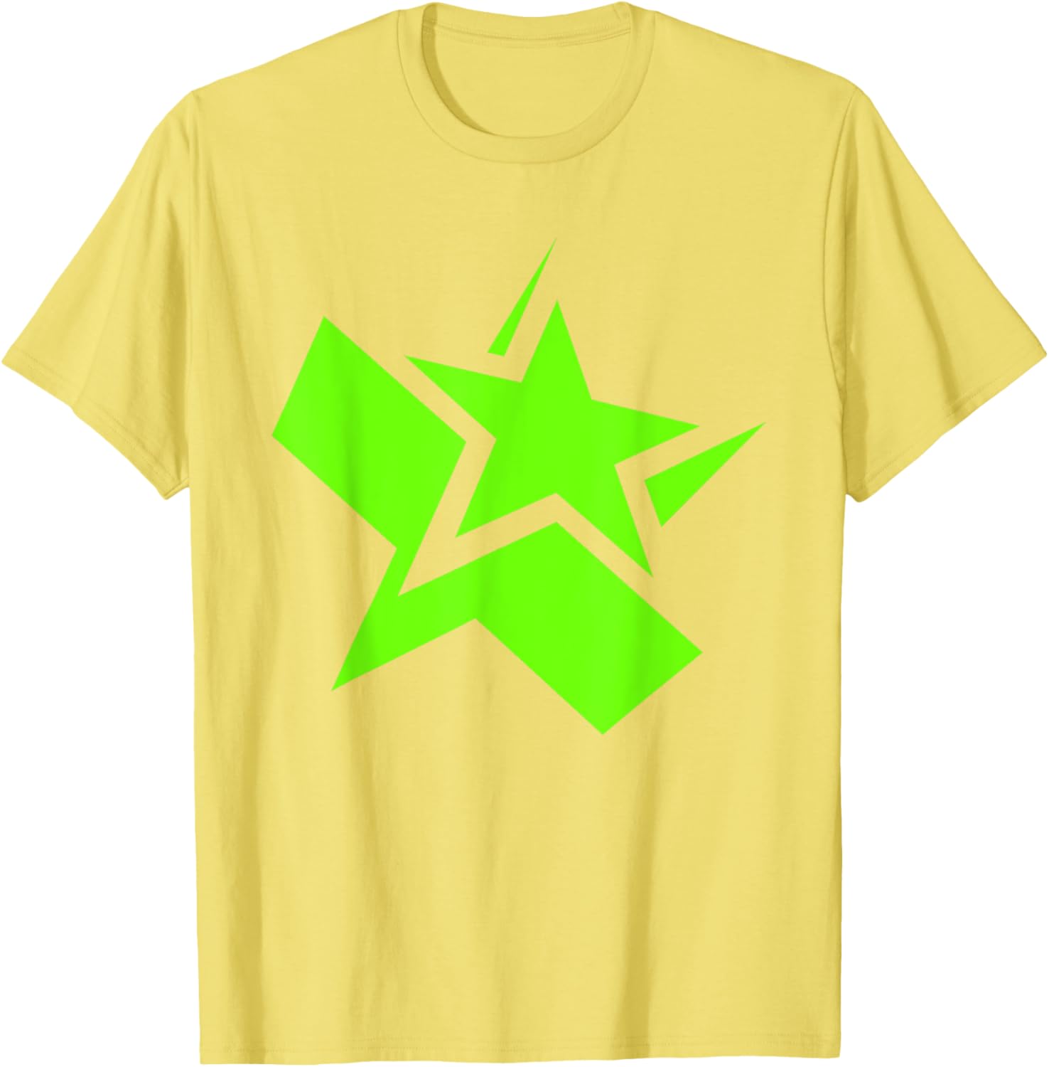 Green Chunky Star Graphic T-Shirt for Stylish Casual Wear - 11