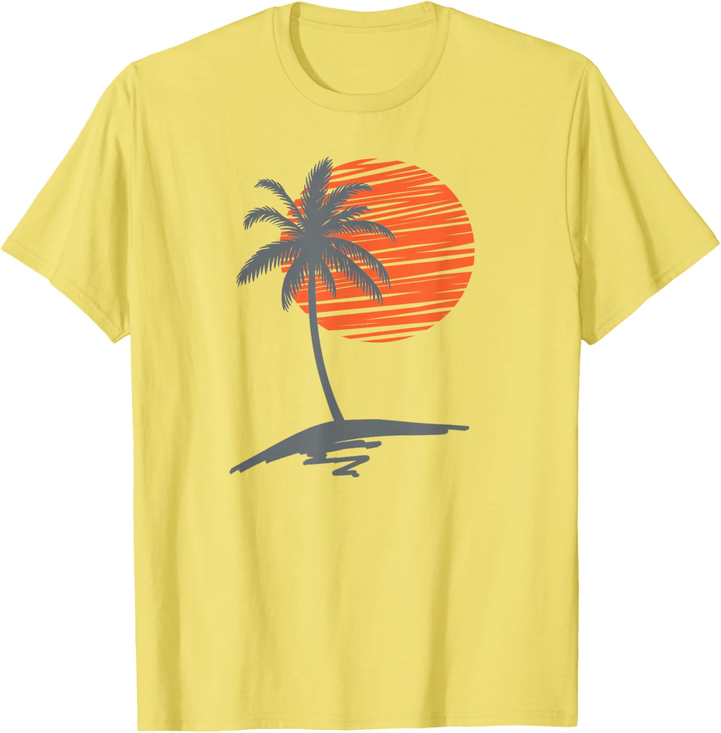 Cool Summer Beach T-Shirt for Men and Women with Sunset Palm Tree Design - 9