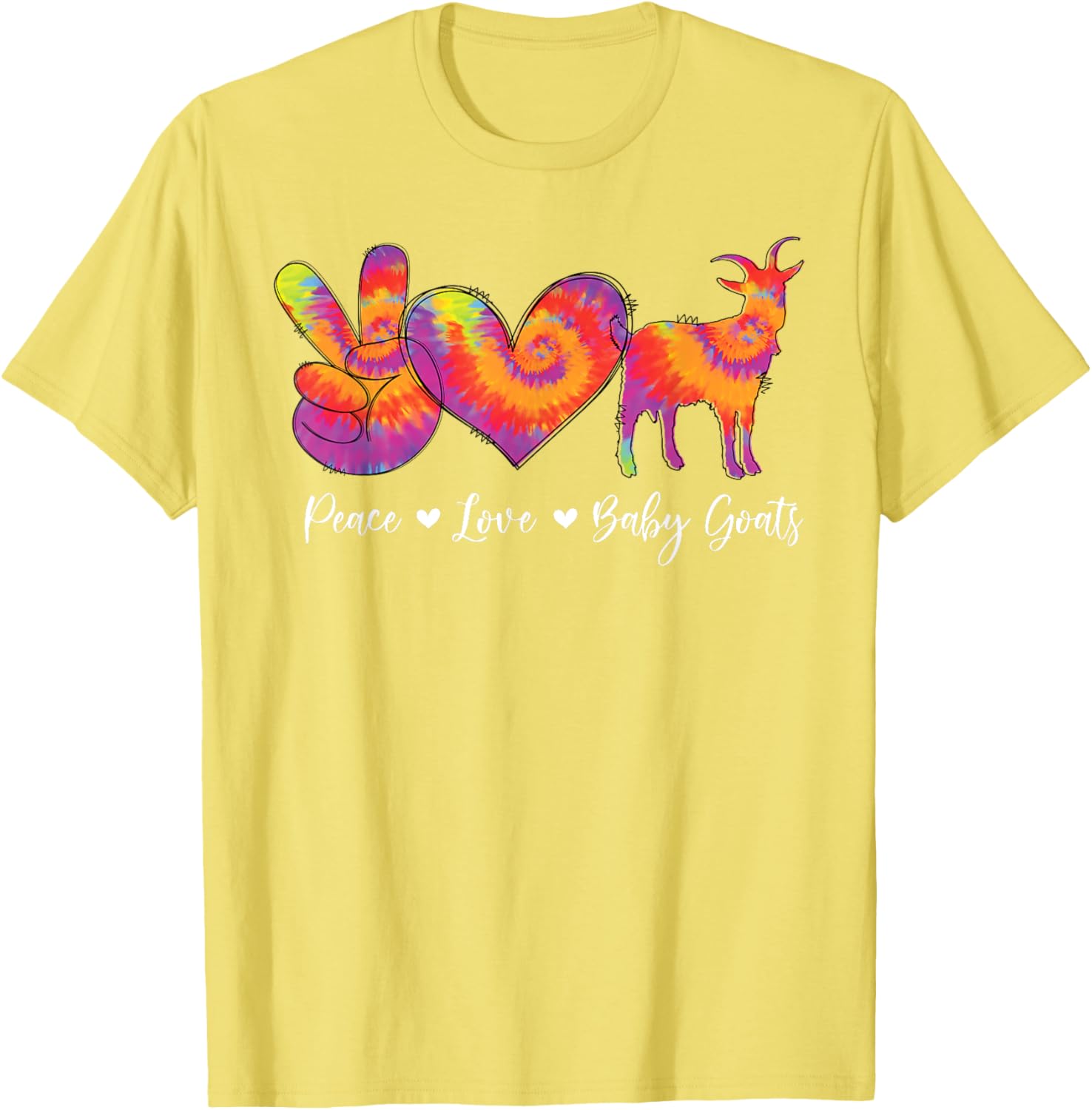 Cute Goat Lover Tie Dye Baby Goats T-Shirt for Farmers and Animal Lovers - 15