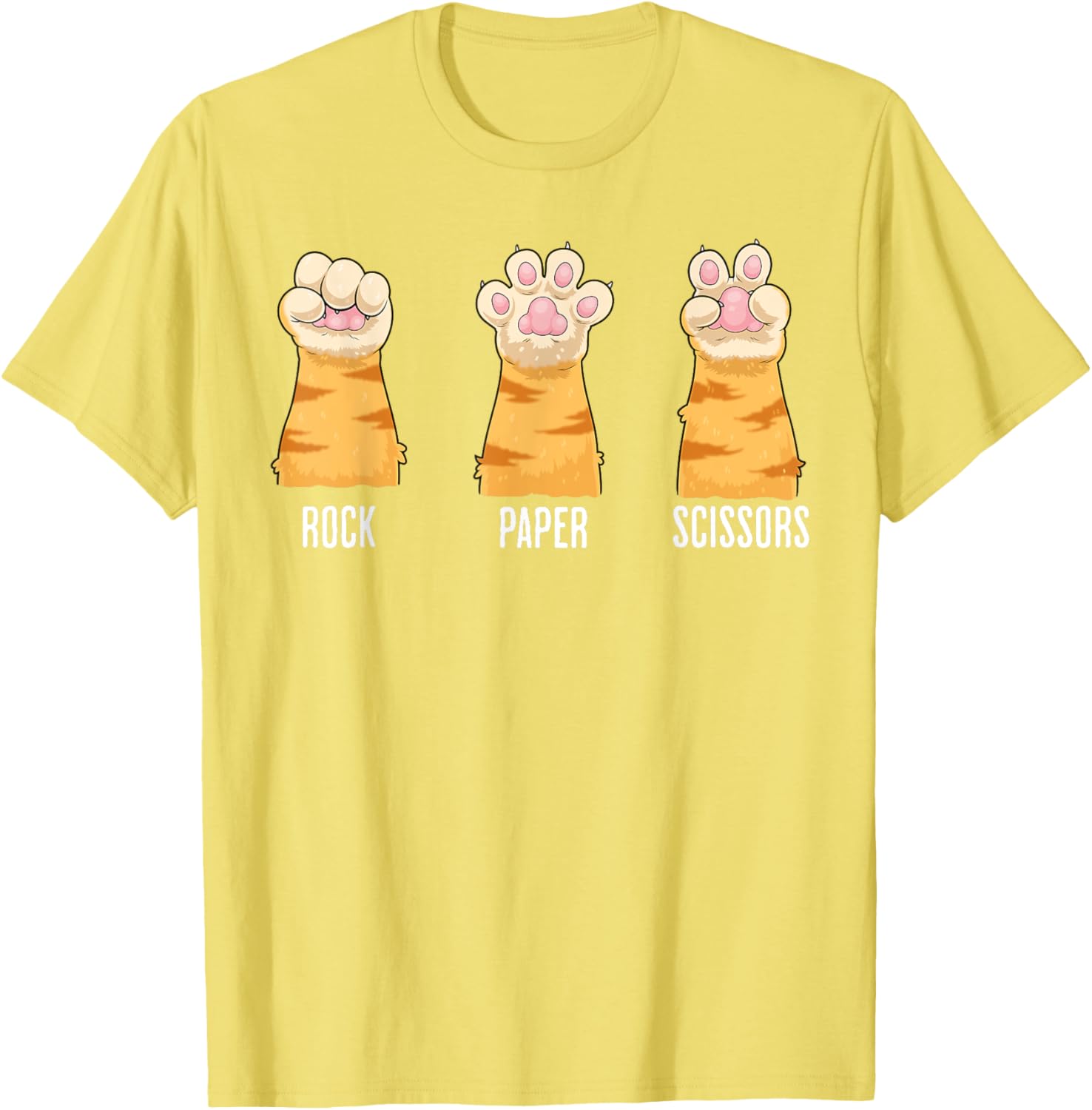 Funny Cat Paws Rock Paper Scissors T-Shirt for Kids and Adults - 17