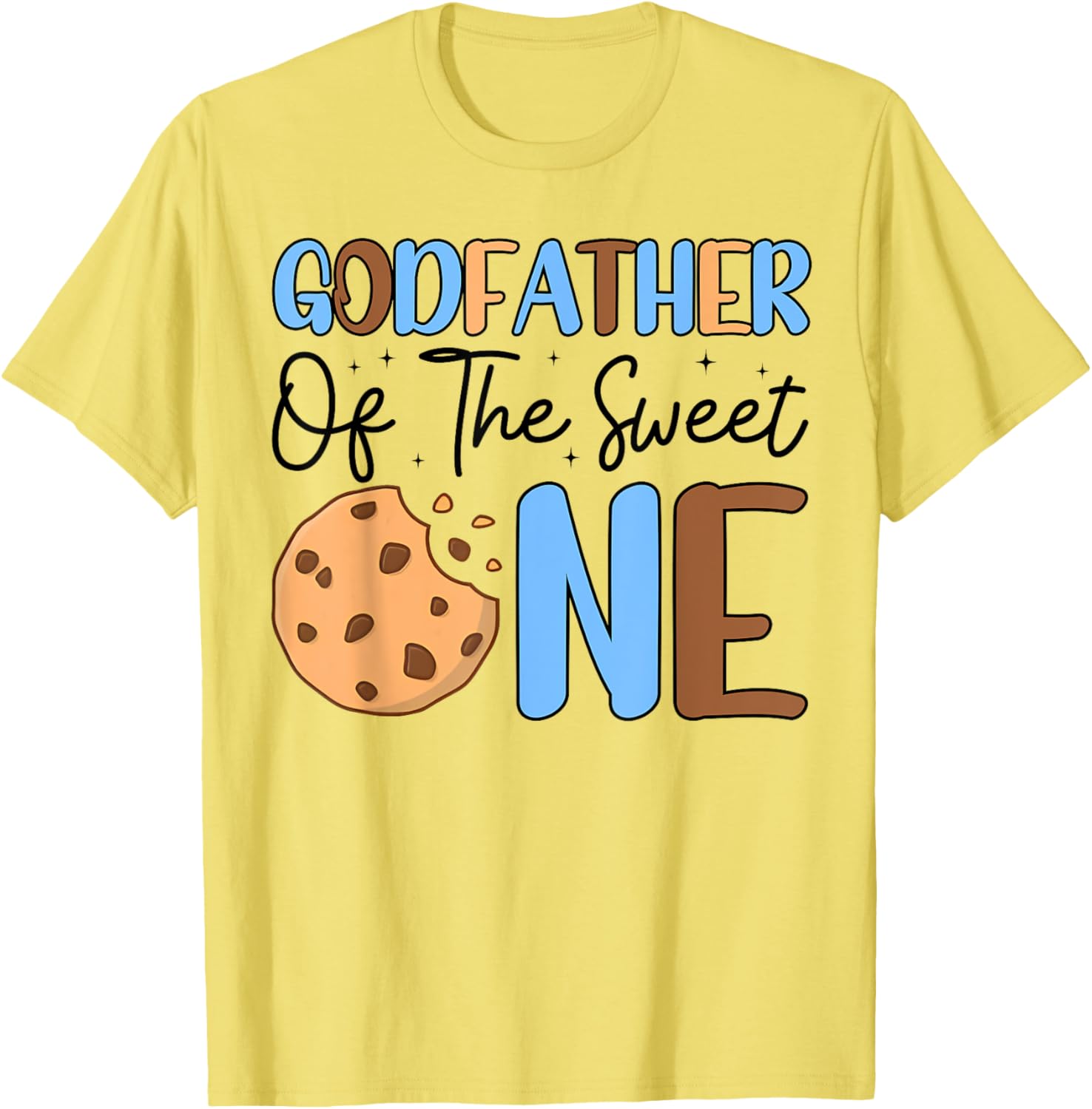 Cute Godfather Of The Sweet One Cookies & Milk 1st Birthday T-Shirt - 6