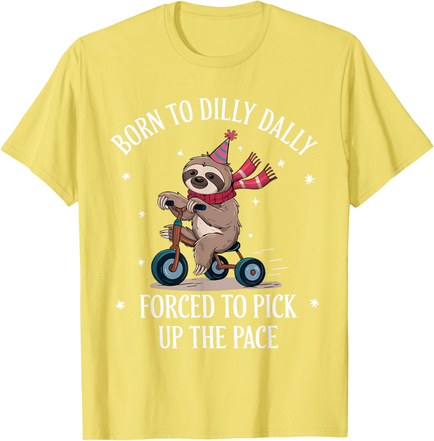 Cute Sloth T-Shirt Born To Dilly Dally Perfect for Relaxed Days - 5