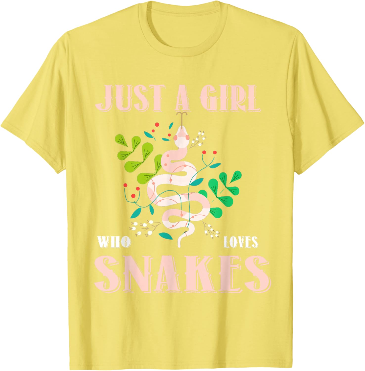 Cute Just a Girl Who Loves Snakes T-Shirt for Reptile Lovers - 21