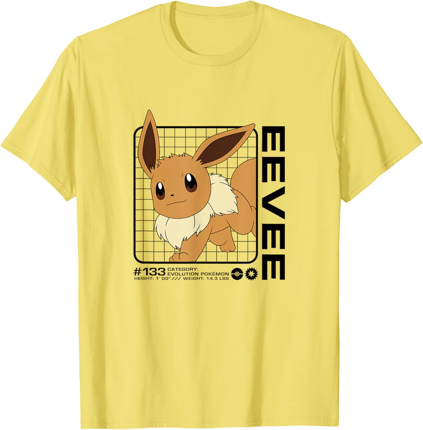 Cute Pokémon Eevee Stats T-Shirt for Fans of All Ages - 9