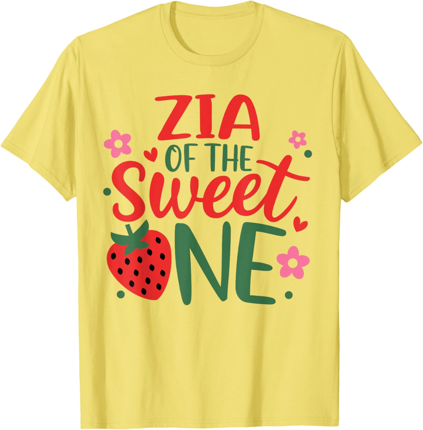 Cute Strawberry First Birthday Girl T-Shirt for Sweet One Celebrations - 6