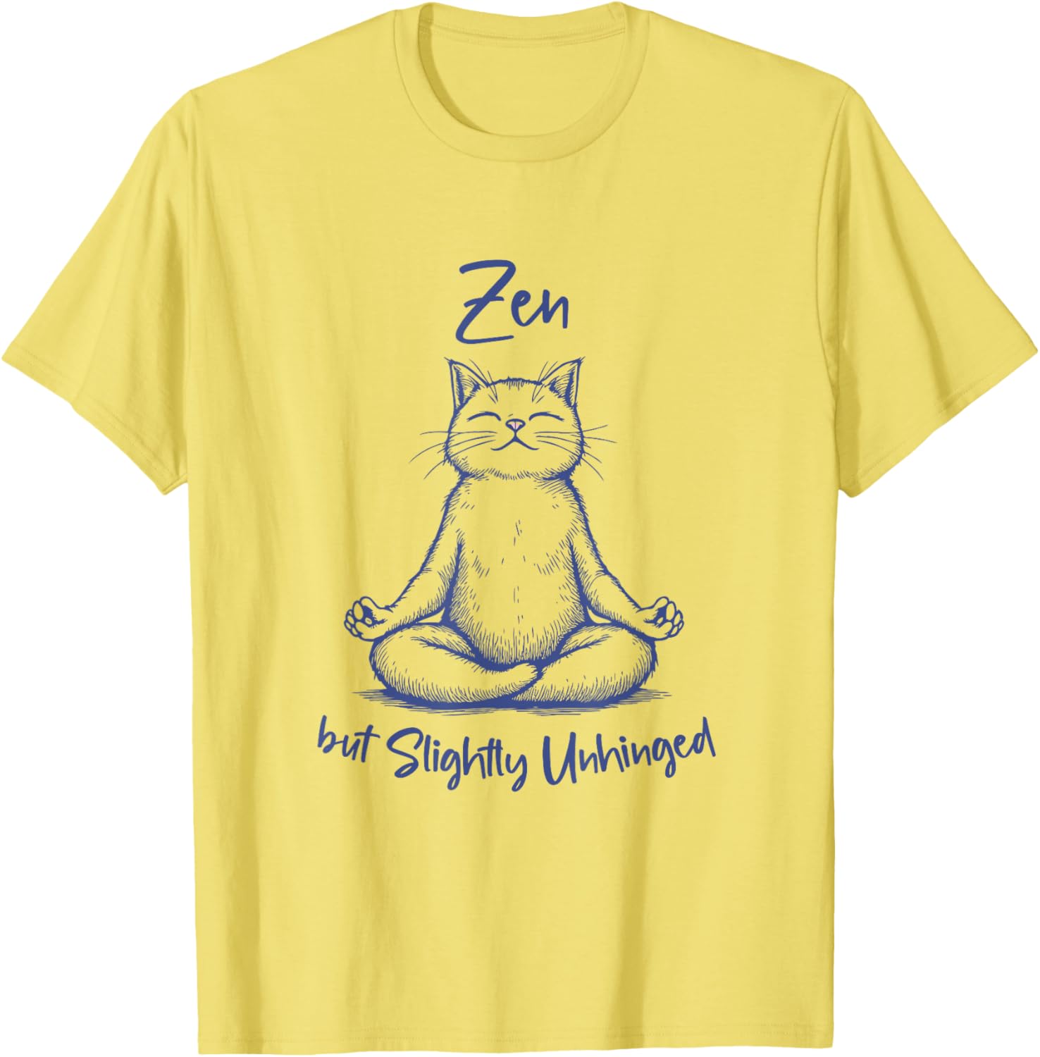 Funny Cat Meditation T-Shirt Zen Vibes for Men and Women - 6