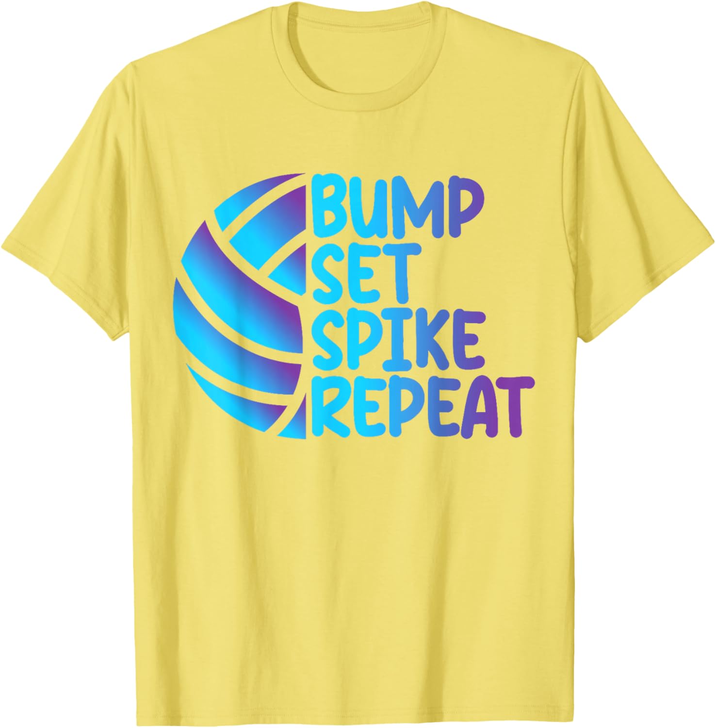 Funny Cool Volleyball Bump Set Spike Repeat T-Shirt for Sports Lovers - 5
