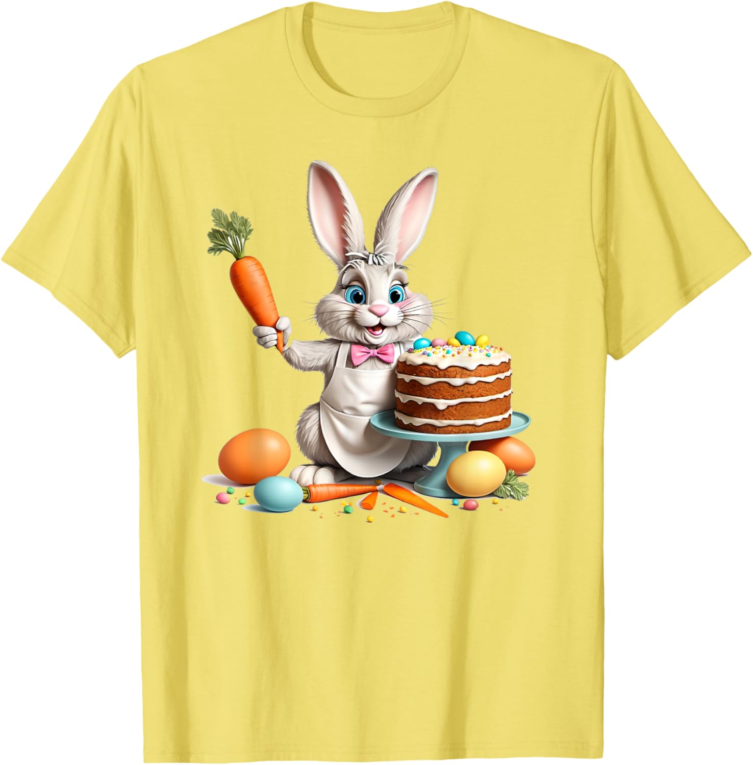 Easter Bunny Baking Carrot Cake T-Shirt for Fun Holiday Celebrations - 25