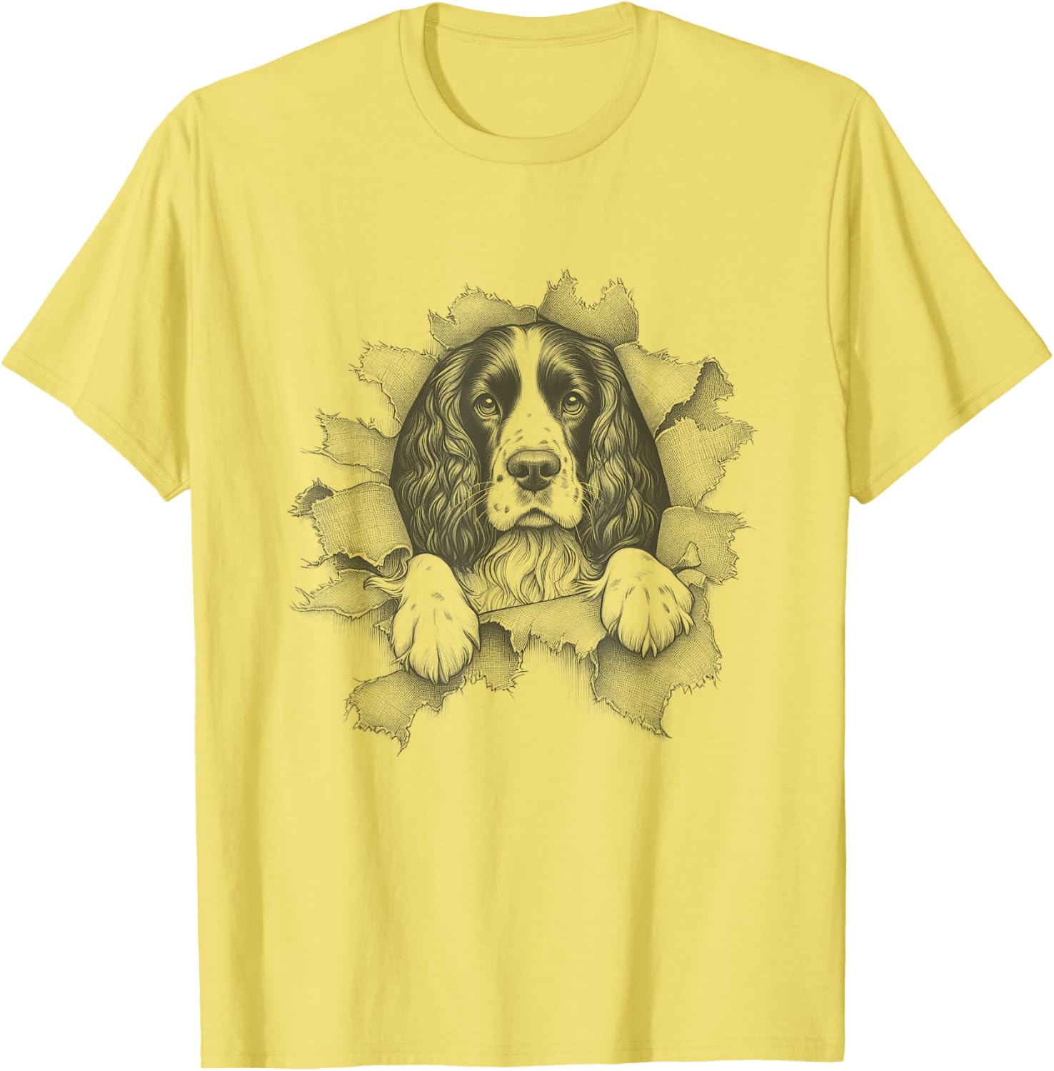 English Springer Spaniel Peeking T-Shirt for Dog Lovers - Fun and Stylish Wear - 11