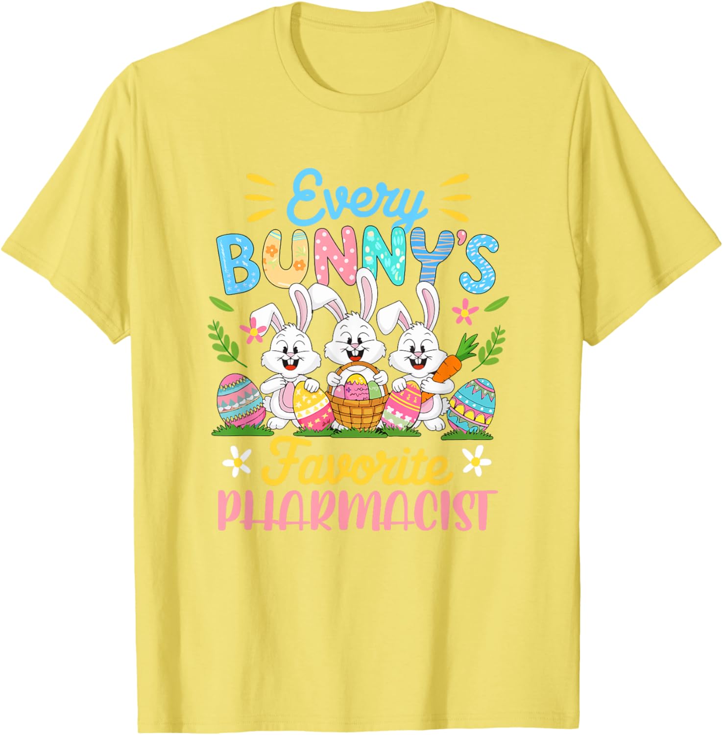 Bunny's Favorite Pharmacist Easter Bunnies Egg Hunt T-Shirt for Kids - 16