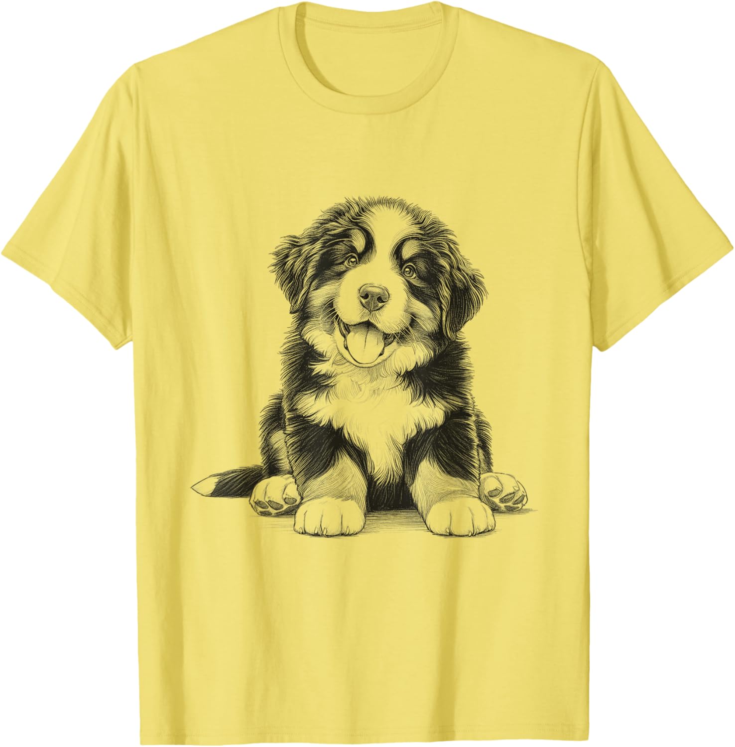 Cute Bernese Mountain Dog Puppy T-Shirt for Men and Women - 1
