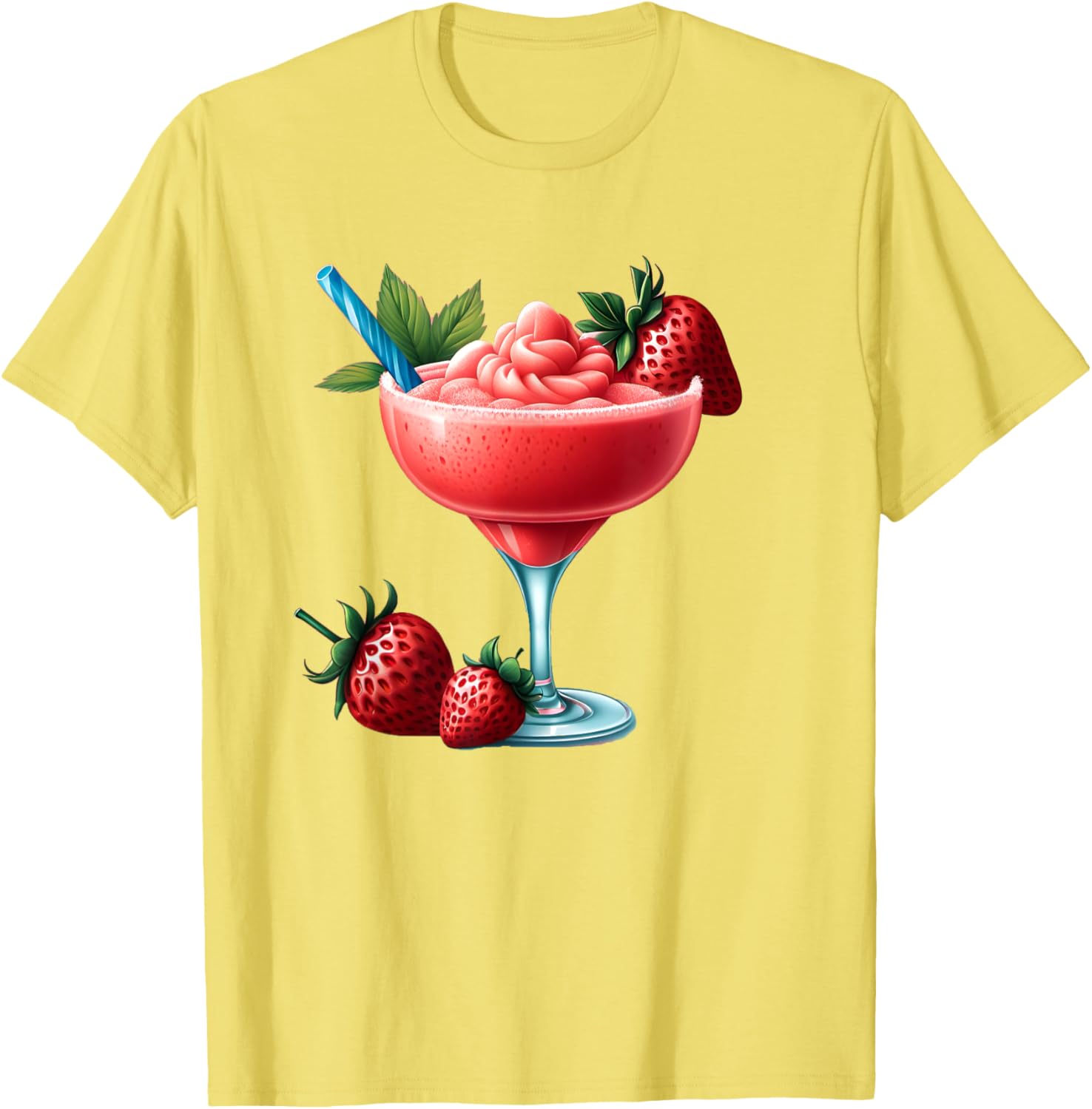 Frozen Strawberry Daiquiri T-Shirt for Fun Summer Vibes and Relaxation - 5