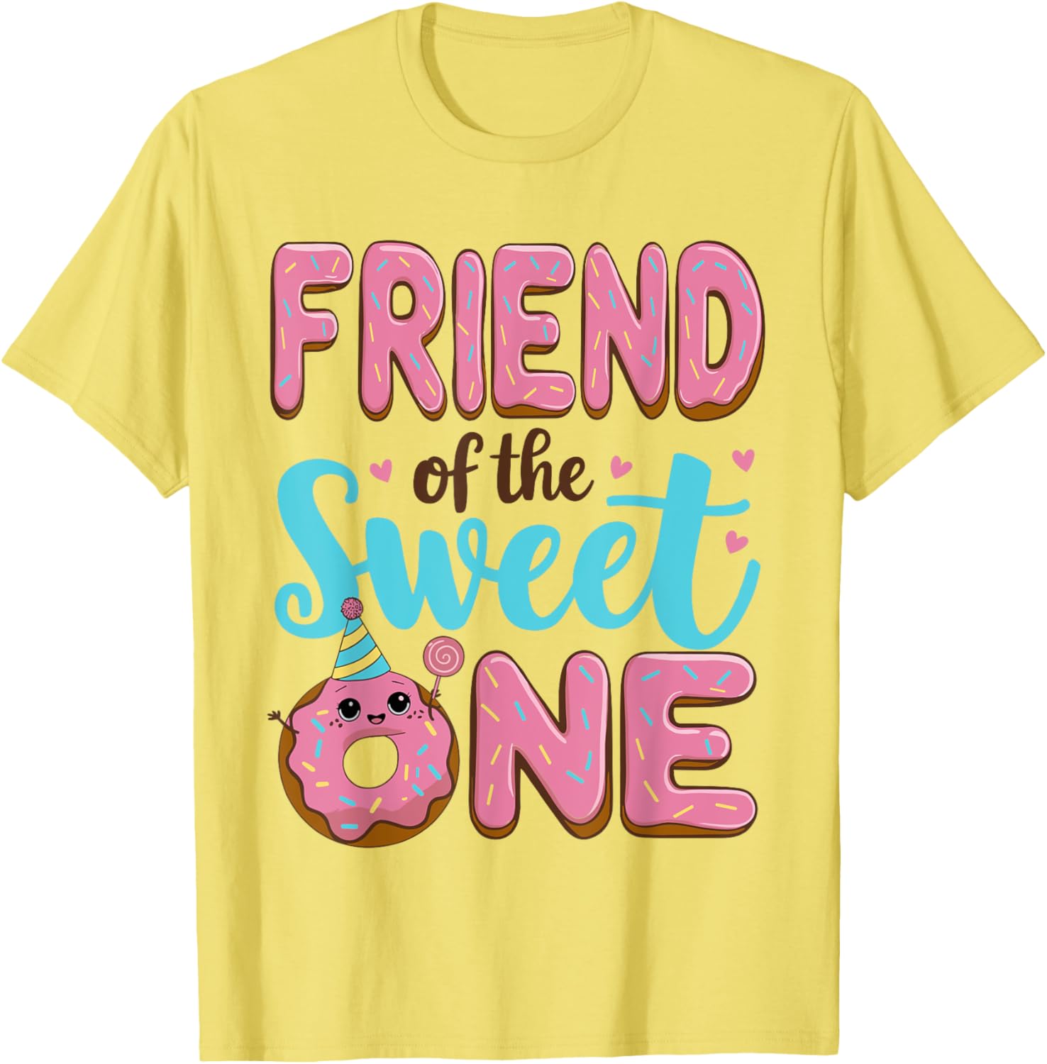 Cute Donut Friend T-Shirt for 1st Birthday Girl Celebrations - 5