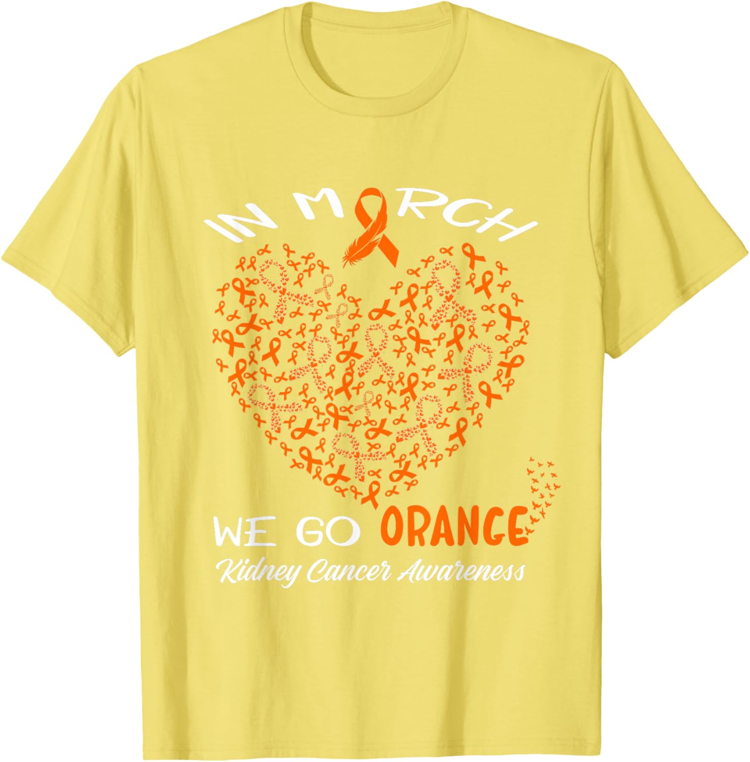 Go Orange T-Shirt for American Kidney Cancer Awareness in March - 11