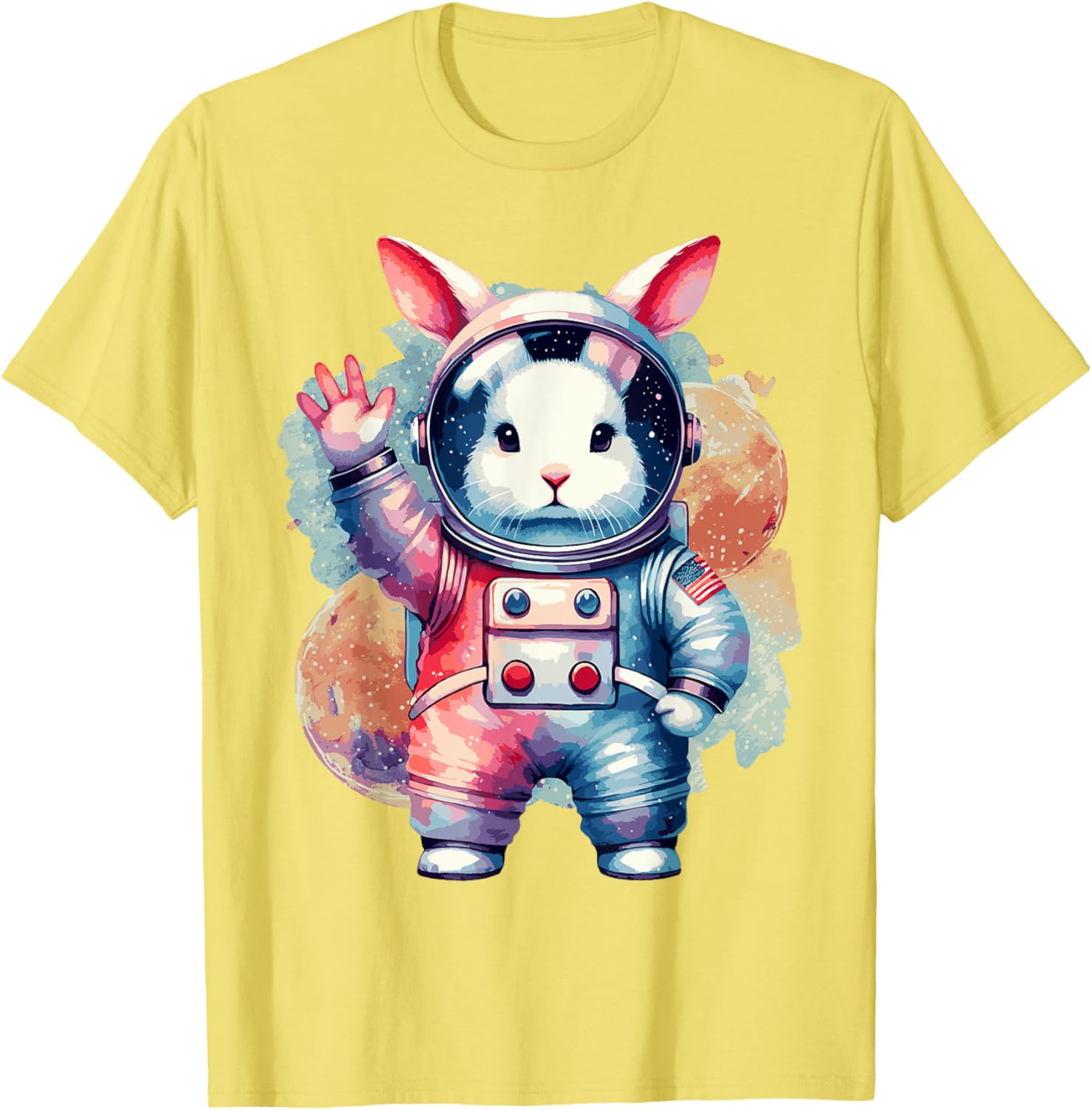 Funny Bunny Rabbit Astronaut Costume Easter T-Shirt for Kids - 2