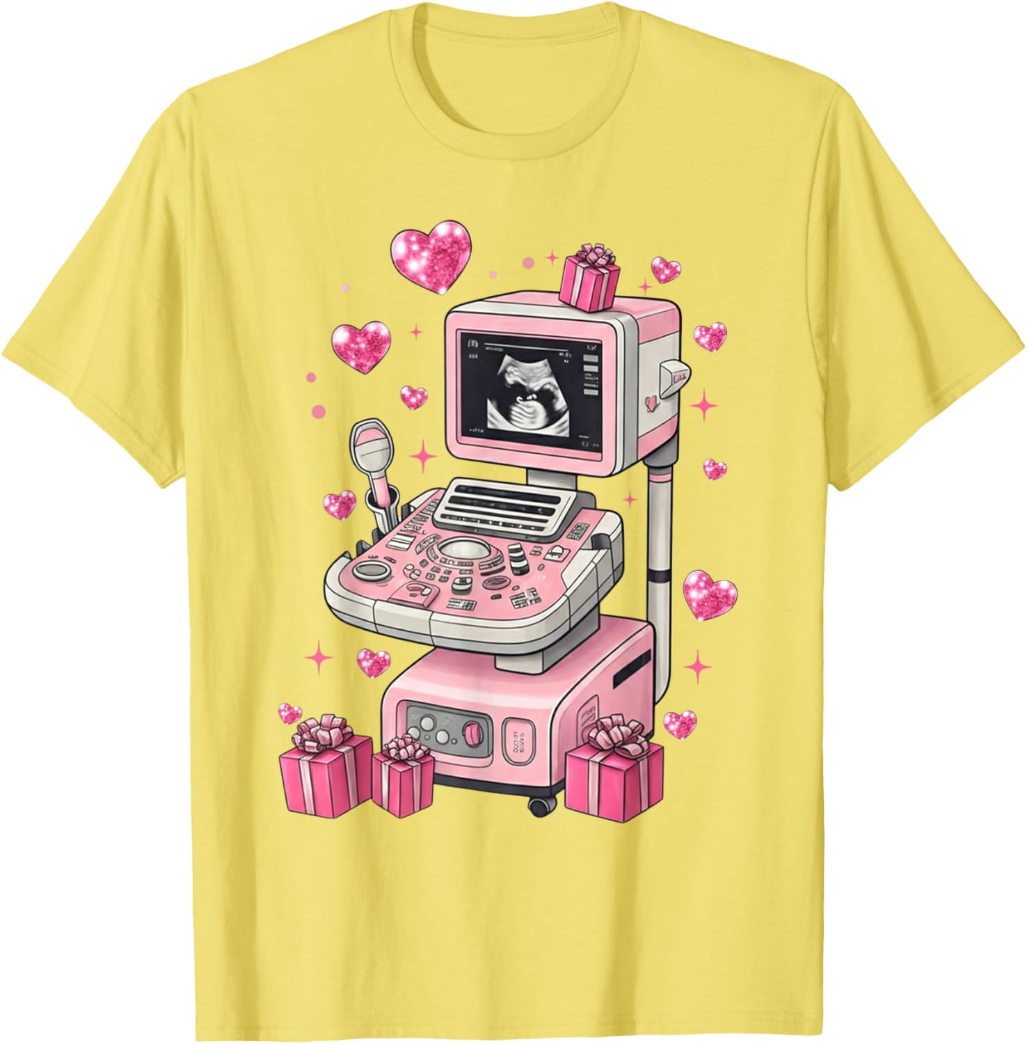 Coquette Bow Sonographer Valentine T-Shirt for Ultrasound Techs - 10