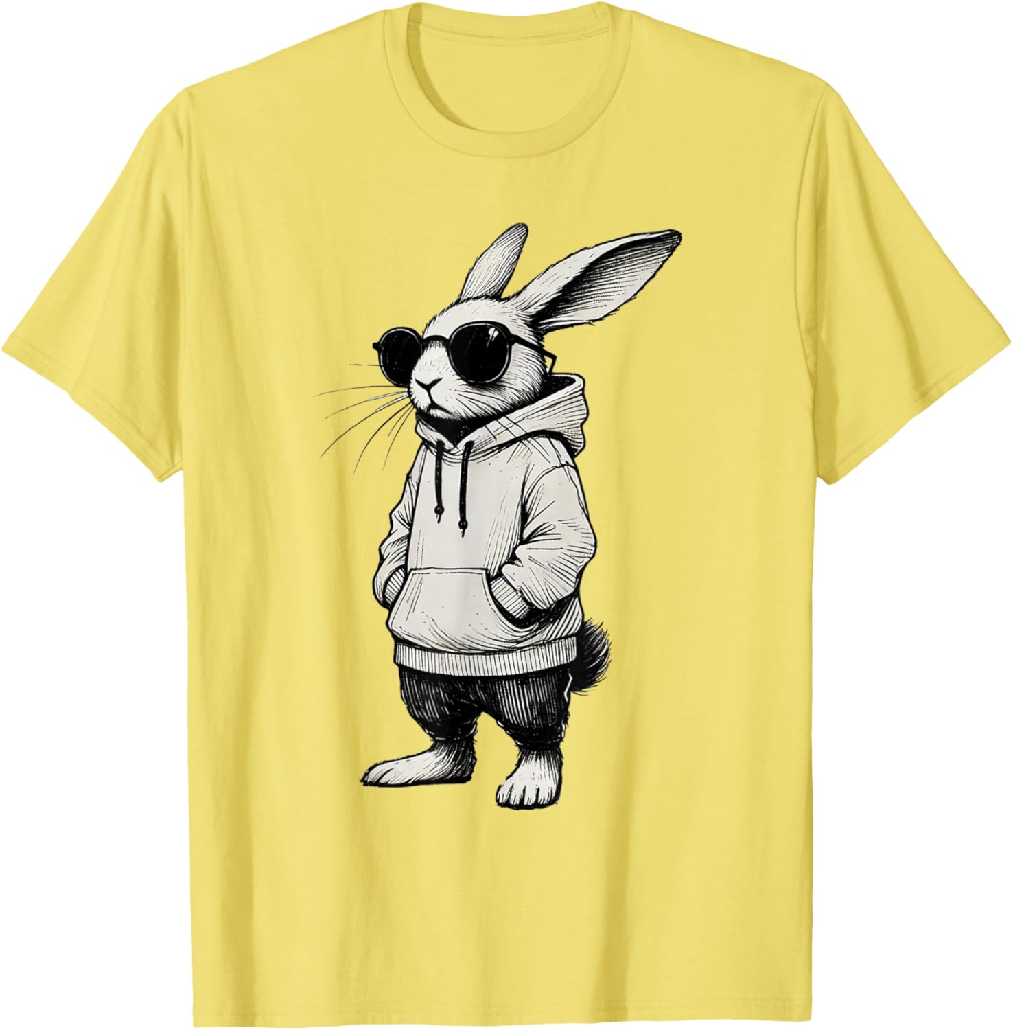 Bunny Face Sunglasses T-Shirt for Boys and Men - Fun Easter Apparel - 18