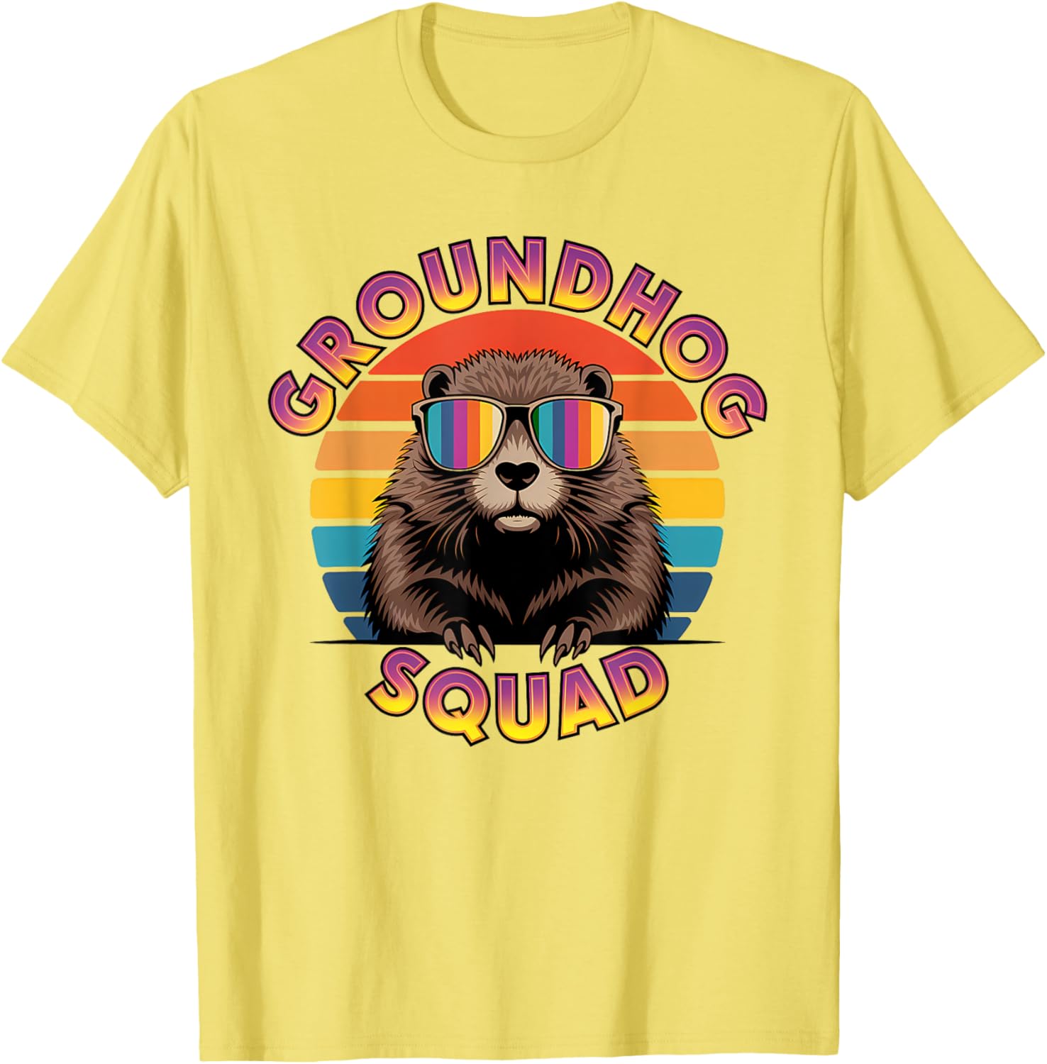 Funny Groundhog Squad Happy Groundhog Day 2025 T-Shirt for All Ages - 14
