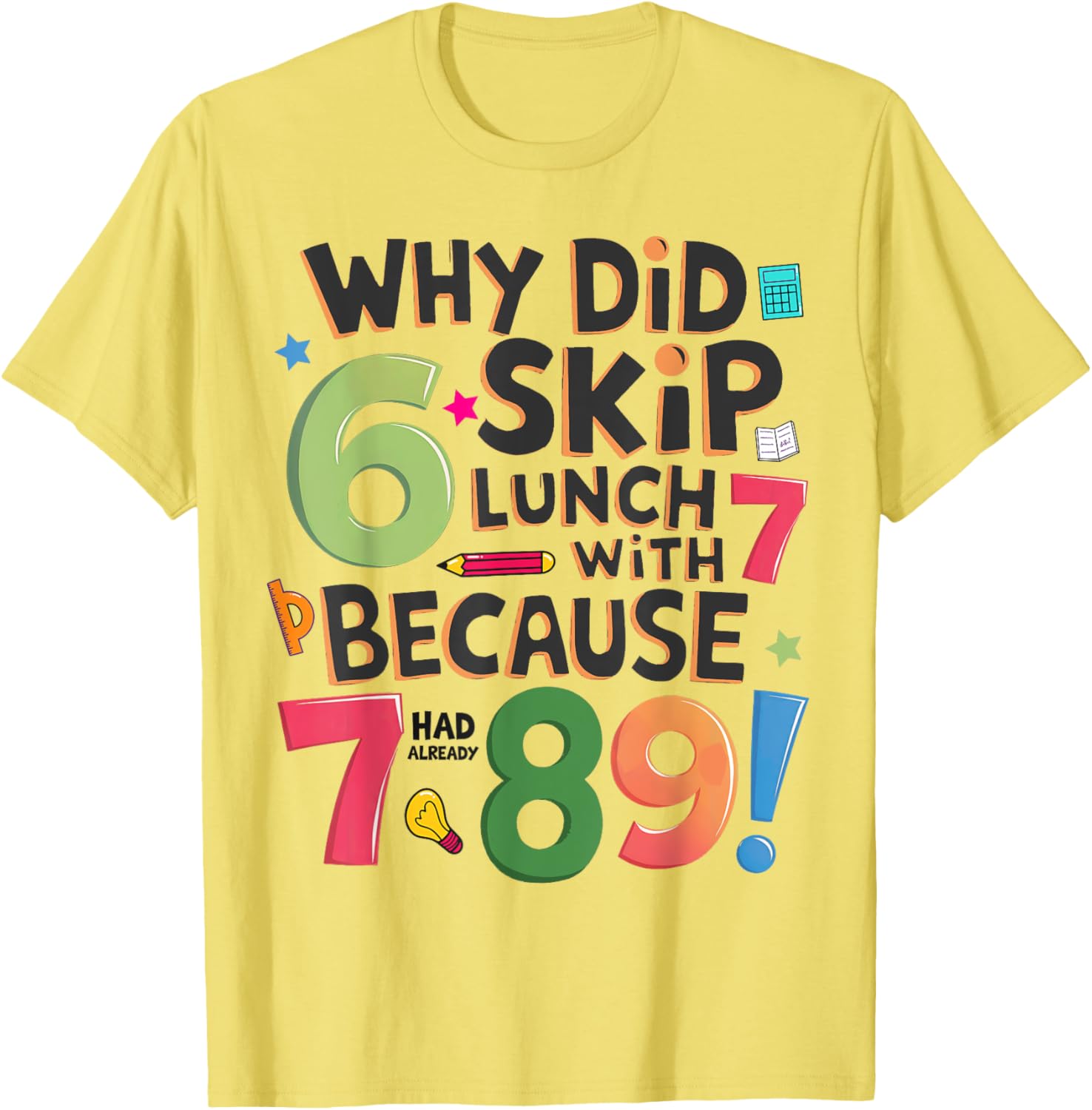Fun Kids Maths T-Shirt for Number Maths Day with Colorful Numbers - 3