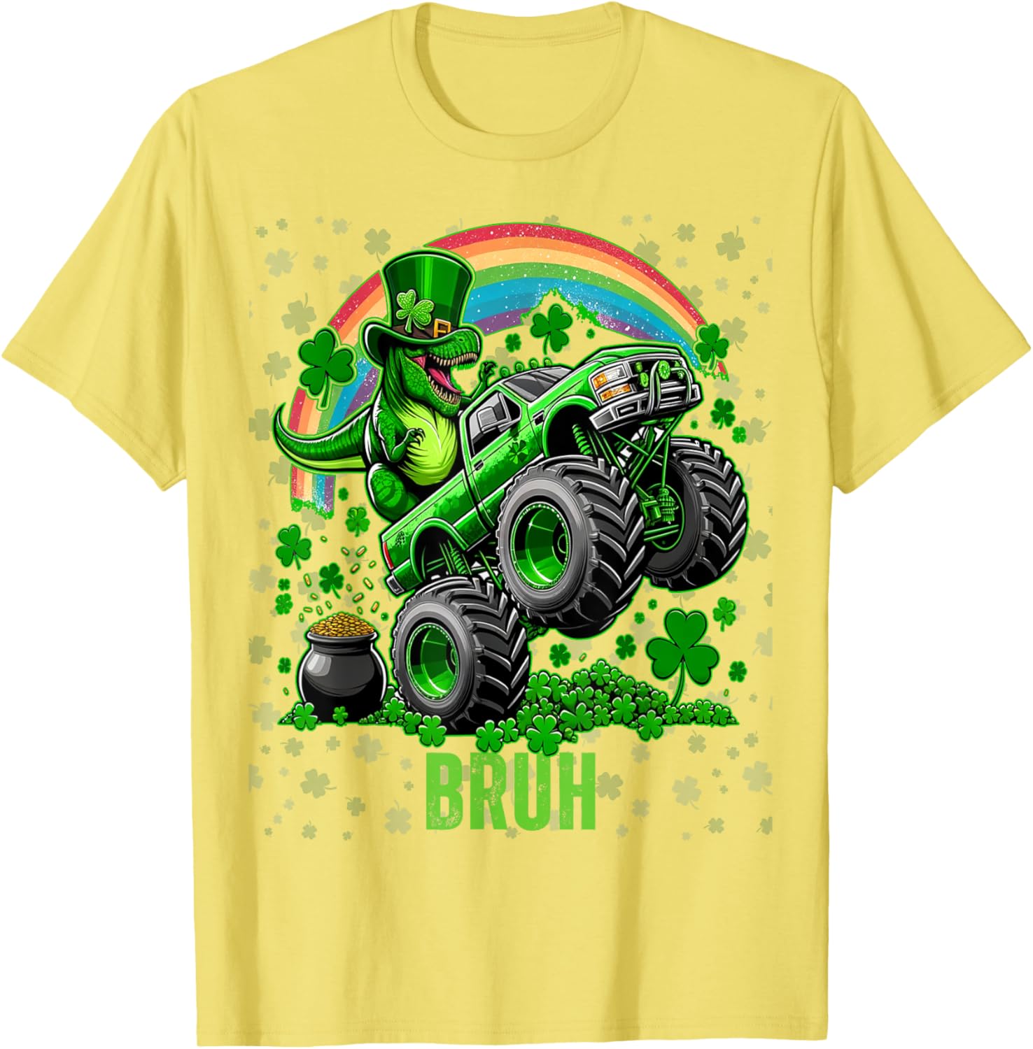 Bruh St Patricks Day Monster Truck Shirt for Festive Fun and Style - 10