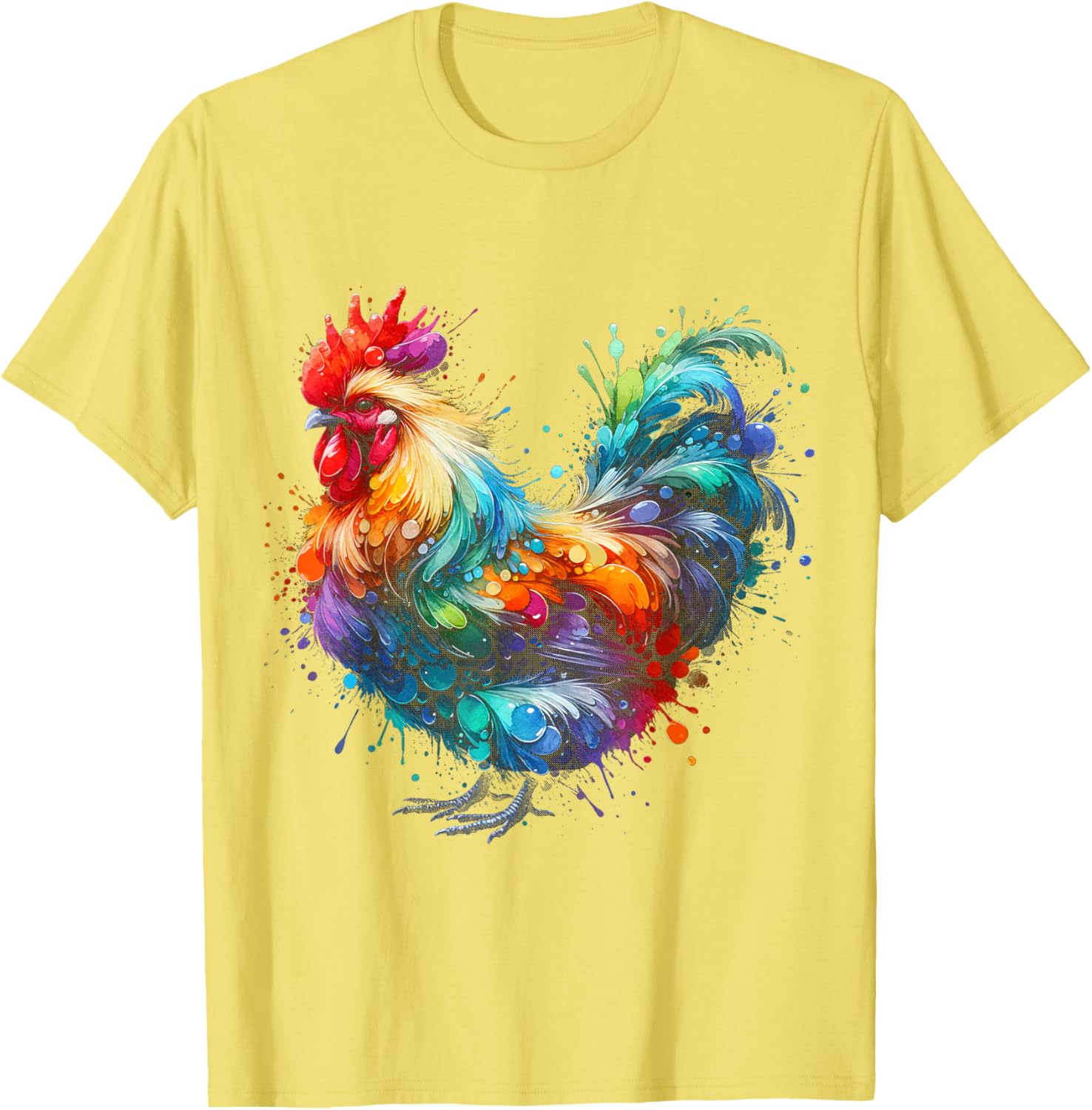 Funny Colorful Chicken Art T-Shirt for Women - Perfect Gift for Chicken Lovers - 5