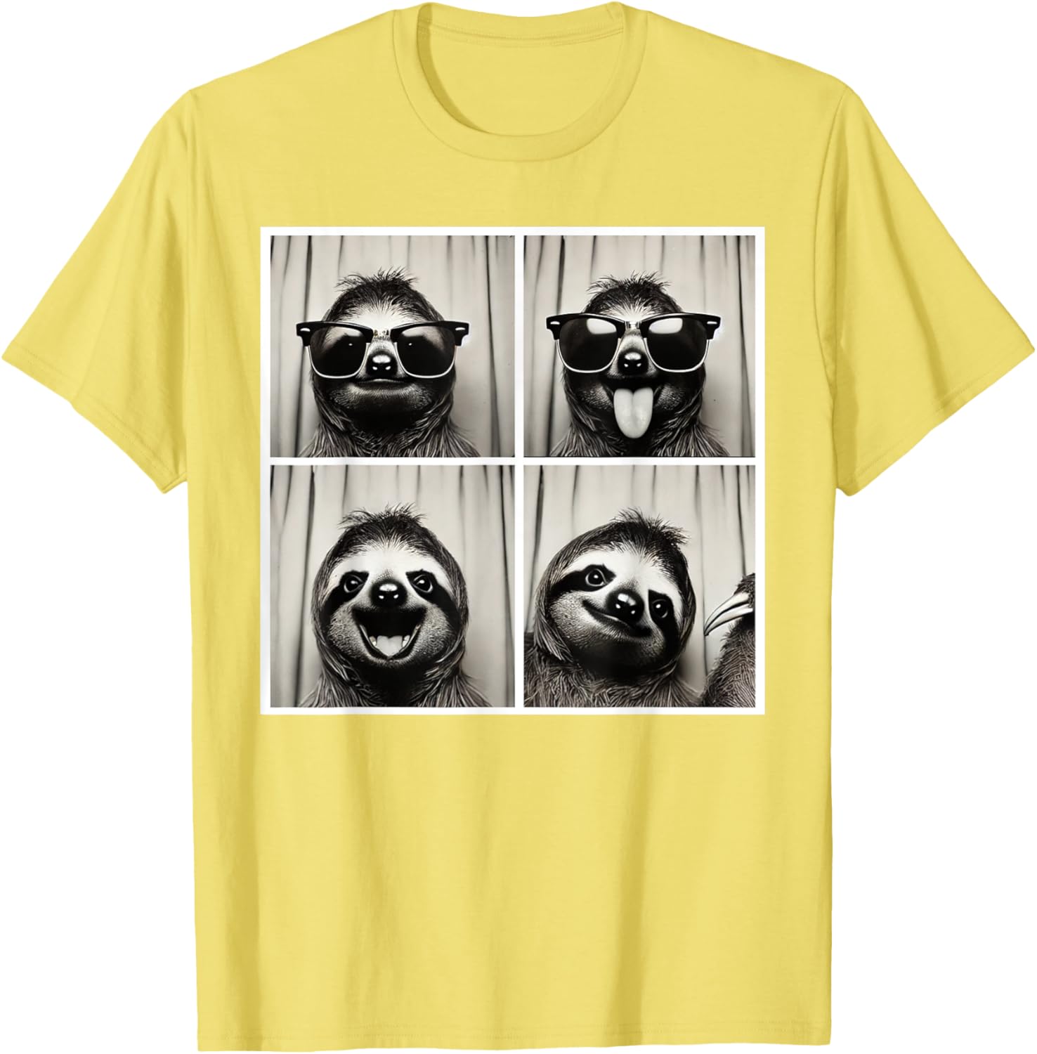 Funny Selfie Sloth T-Shirt with Sunglasses for Fun Casual Wear - 1