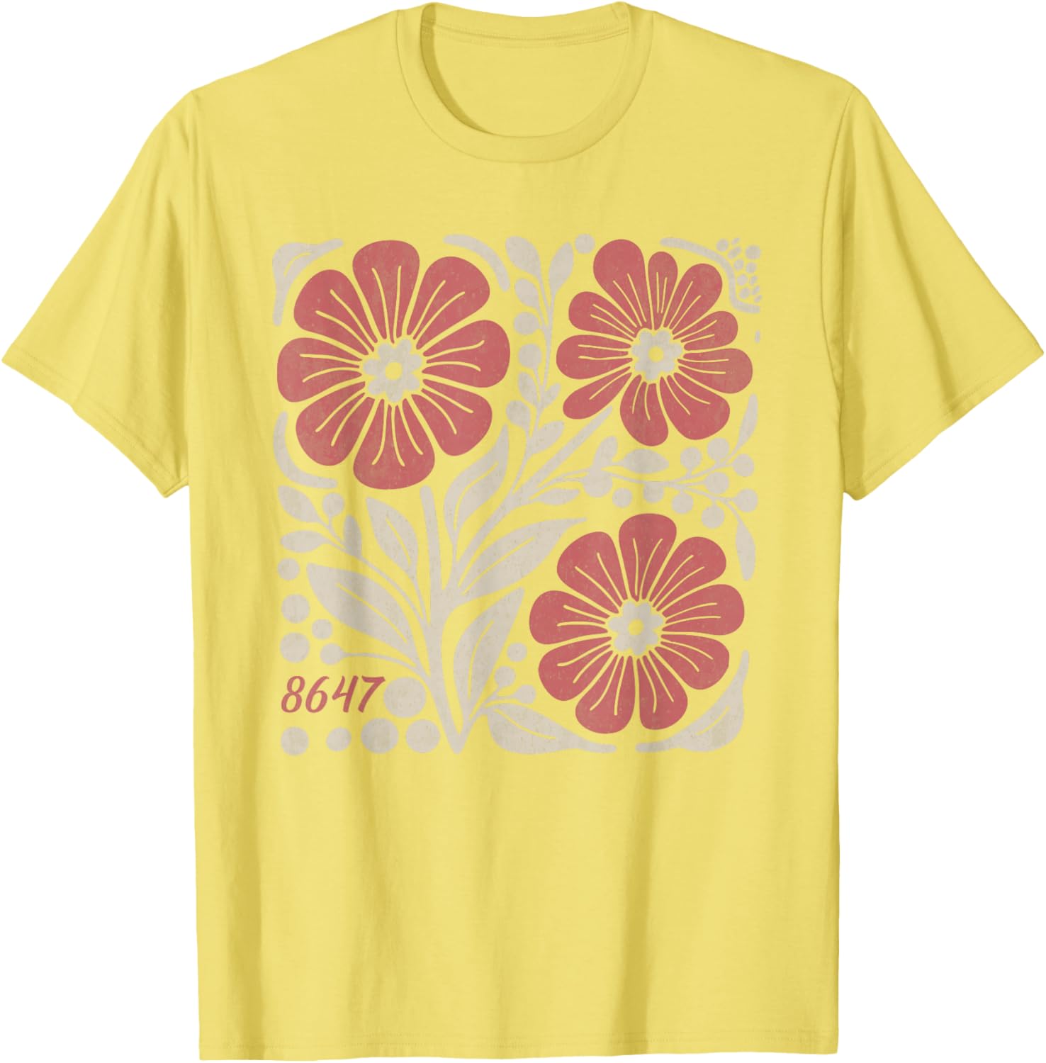 Floral Boho Anti Trump 86 47 T-Shirt for Stylish Casual Wear - 6