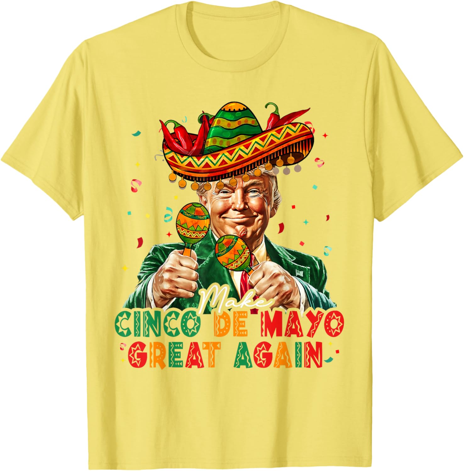 Funny Cinco De Mayo Trump Sombrero T-Shirt for Festive Celebrations - 8