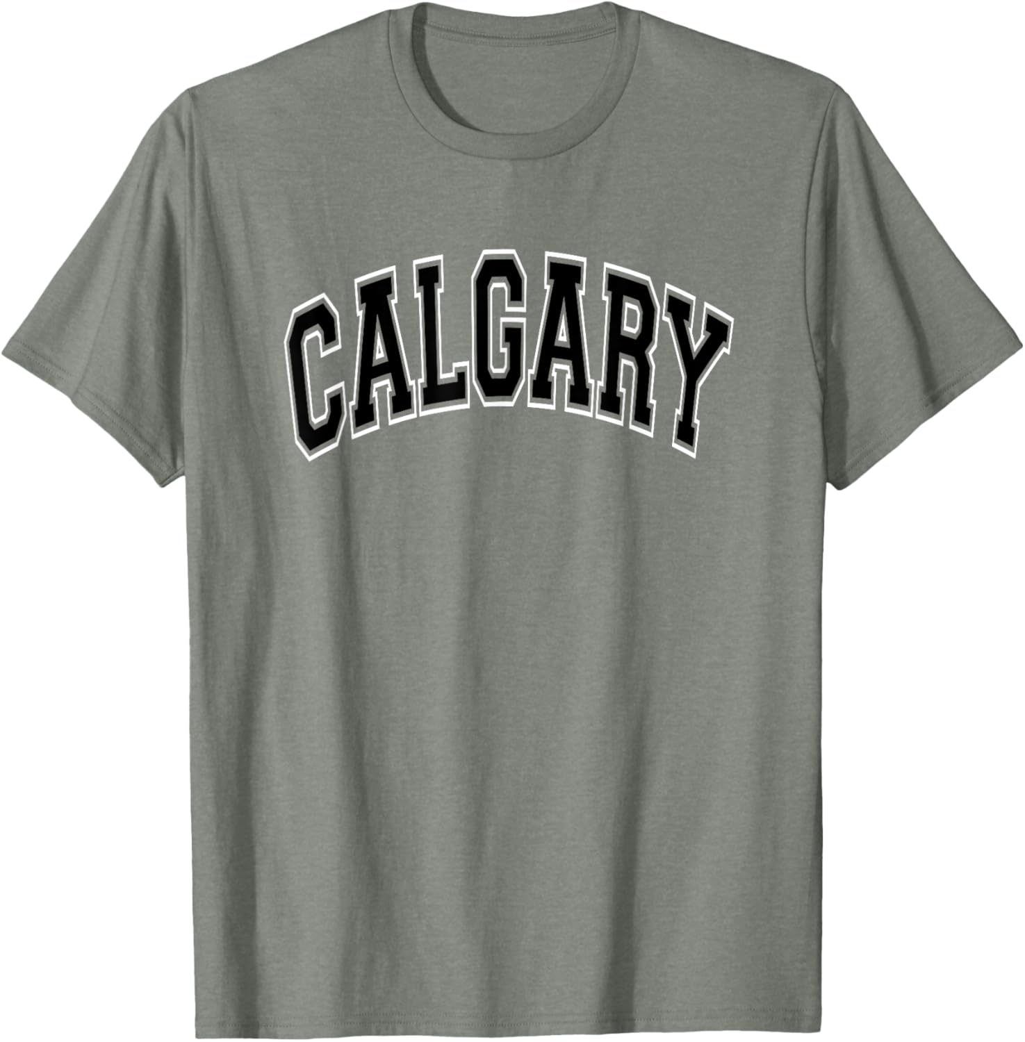 Calgary Arched Black Text T-Shirt Comfortable Casual Wear for Everyday Style - 13