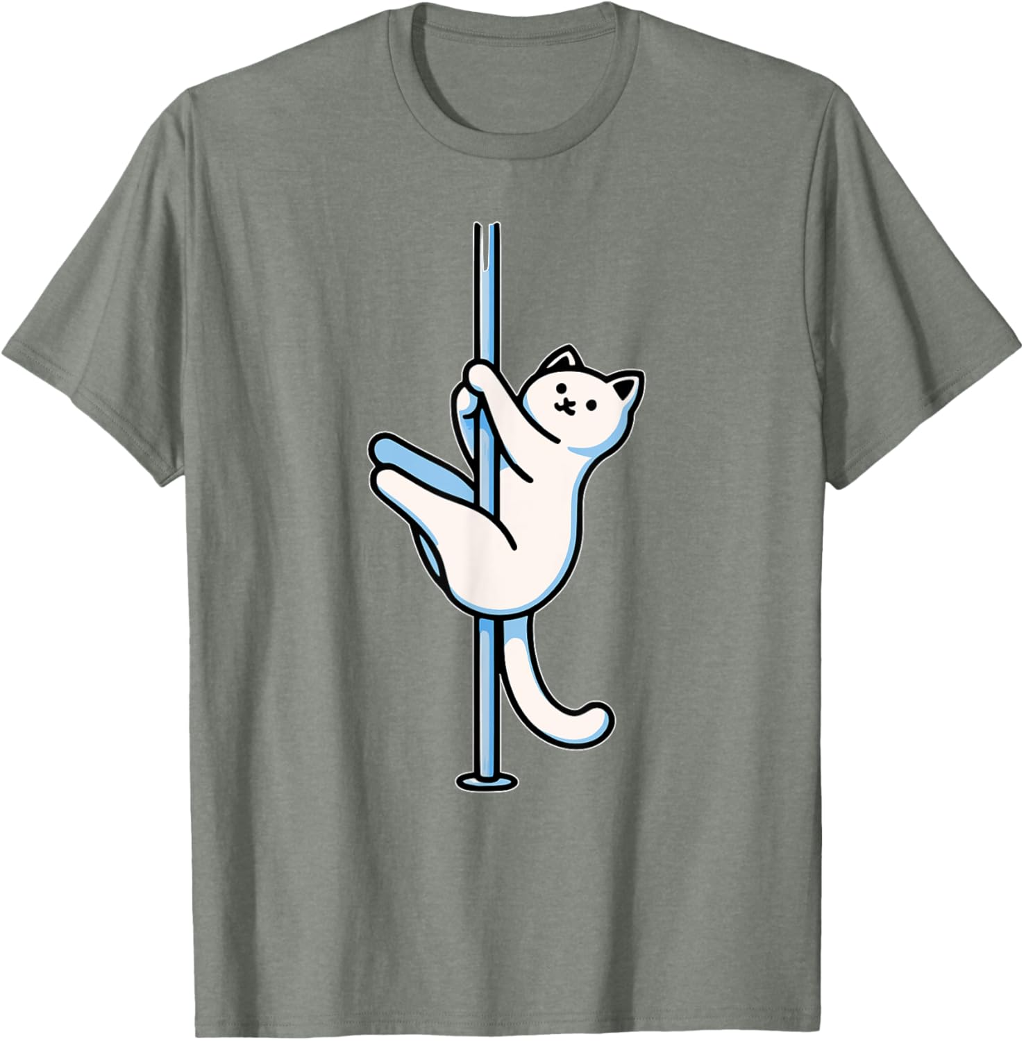 Funny Cat Pole Dancer T-Shirt Adorable Gift for Cat Lovers-Unisex Design - 6