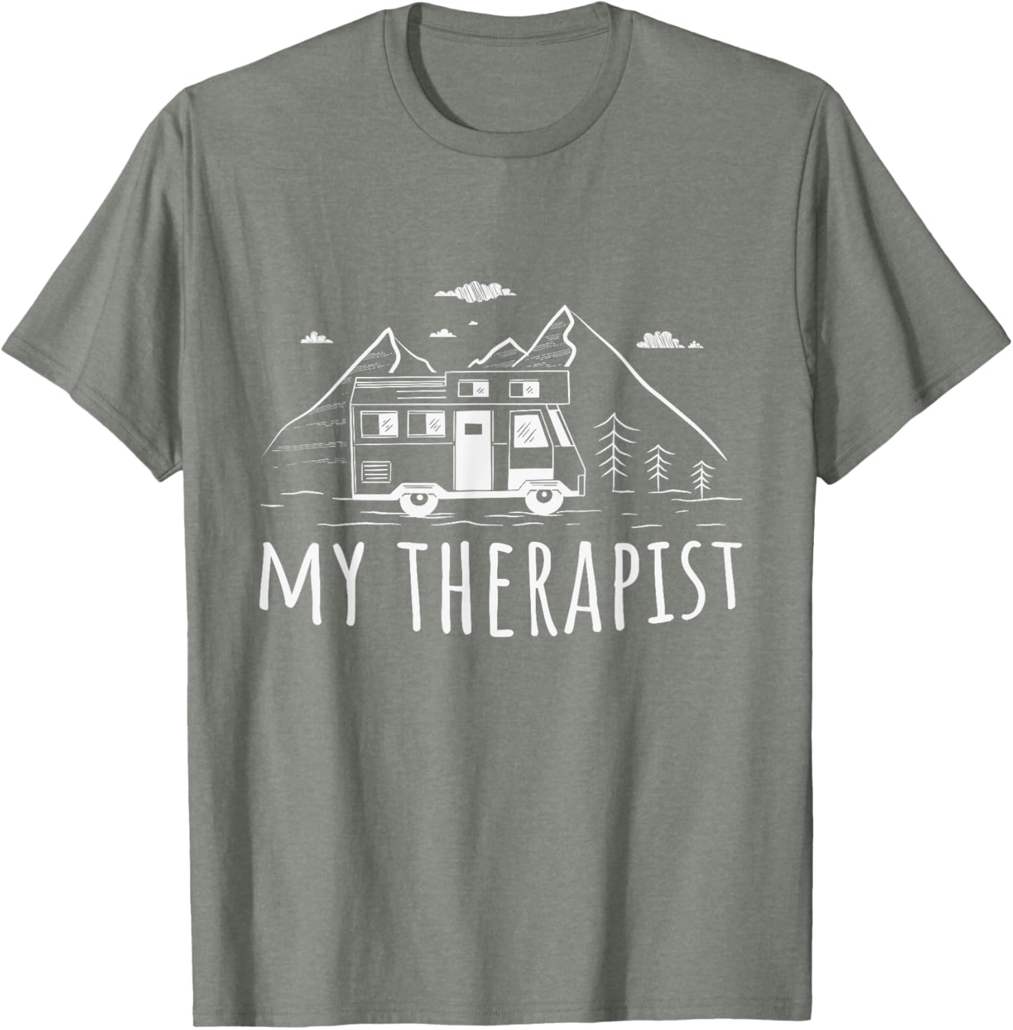 Camping Caravan My Therapist T-Shirt for Outdoor Adventure Lovers - 1